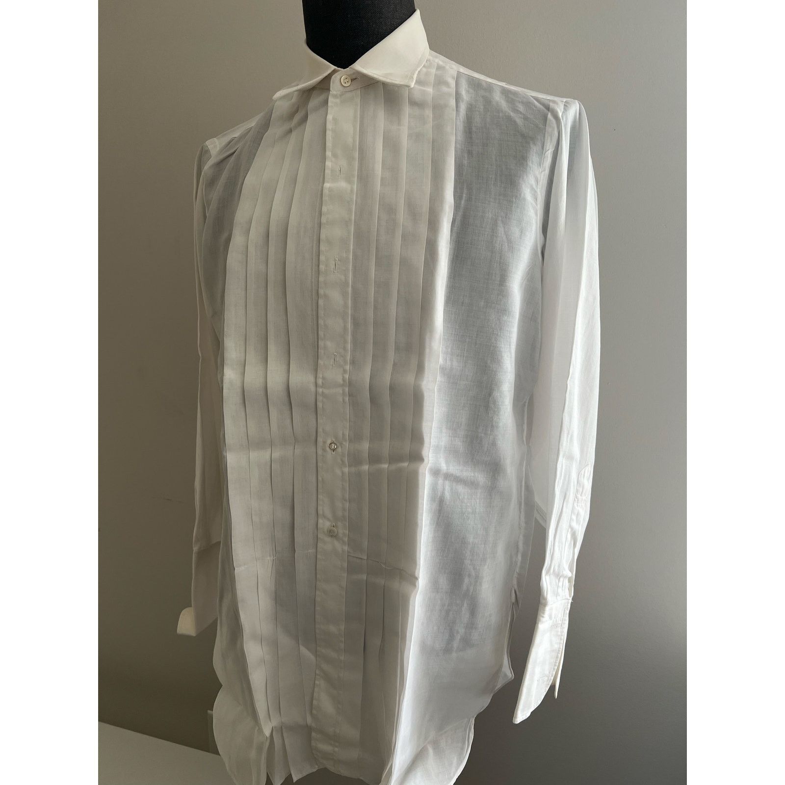 Sulka NEW Sulka Tuxedo Button Down Dress Shirt White Size 16 33 JP Size US M / EU 48-50 / 2 - 1 Thumbnail