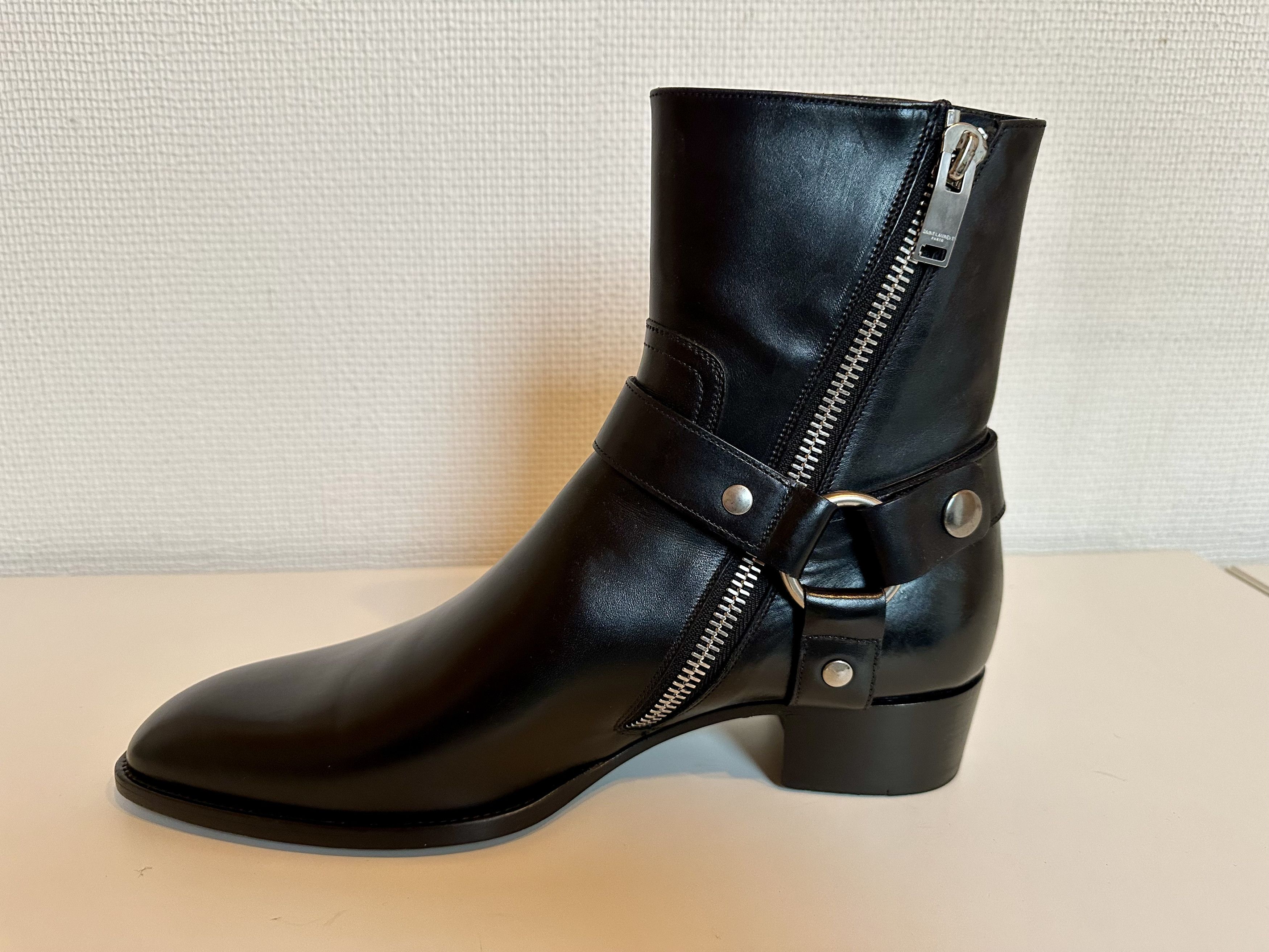 Hedi Slimane × Saint Laurent Paris FW13 HARNESS WYATT ZIPPED BOOT Size US 9 / EU 42 - 2 Thumbnail