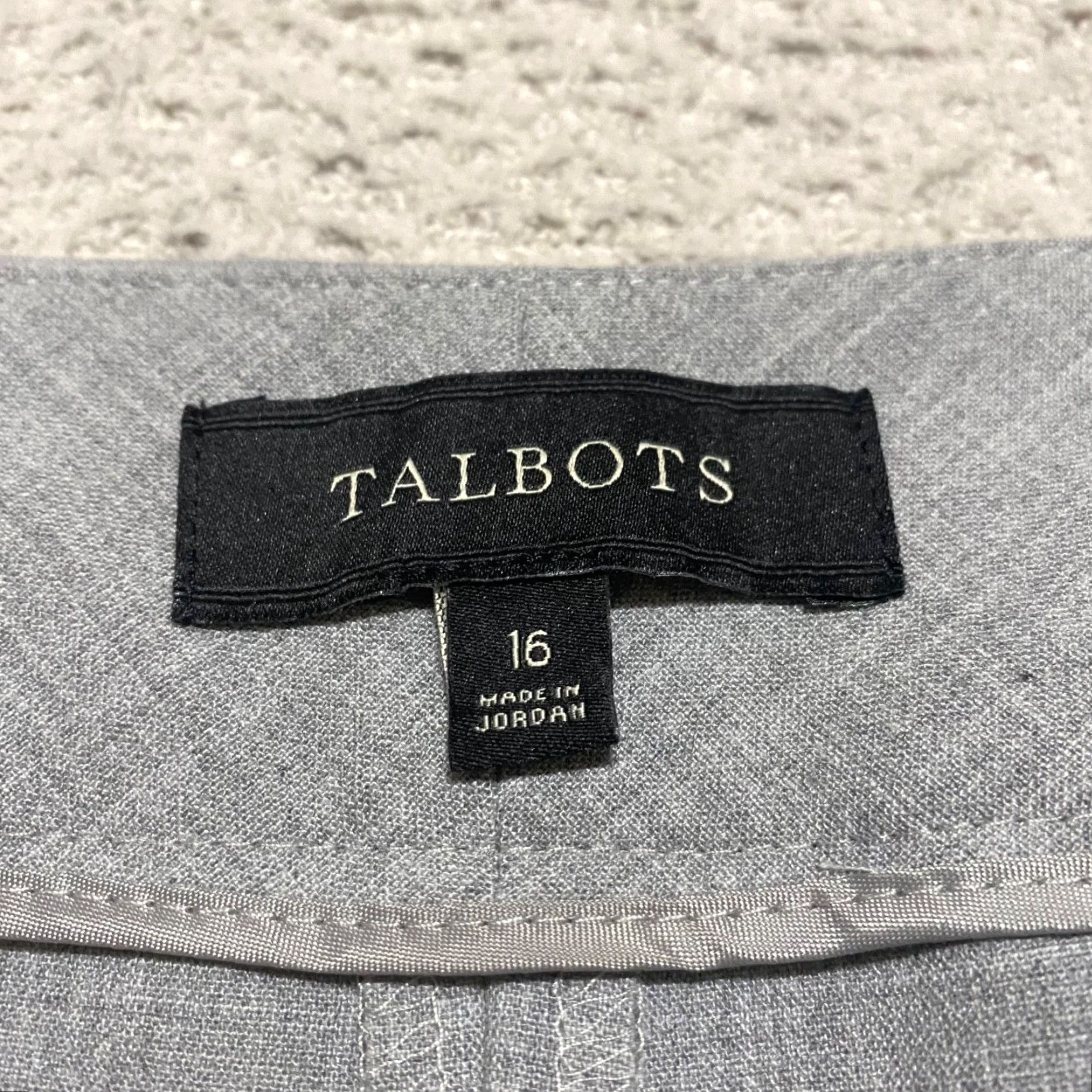 Talbots Talbots Dress Pants Womens Solid Gray Signature Straight High Rise Office/Workwear - 16 Regular Inseam 27 in Gray Front/Back Stretch Pant Size 38" / US 16 / IT 52 - 3 Thumbnail