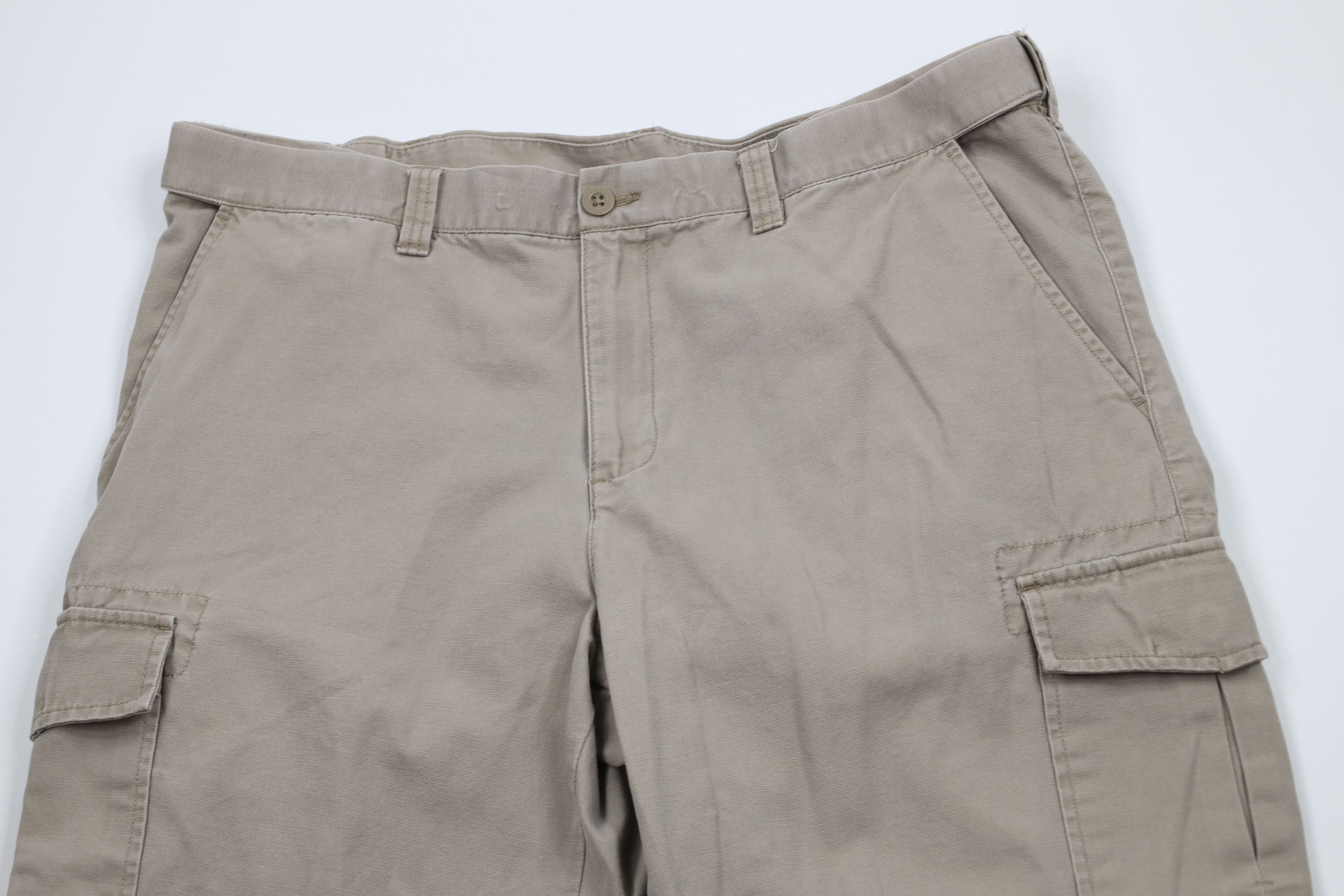 Vintage Vintage 90s Y2K Streetwear Canvas Wide Leg Cargo Pants Beige Size US 40 / EU 56 - 2 Thumbnail