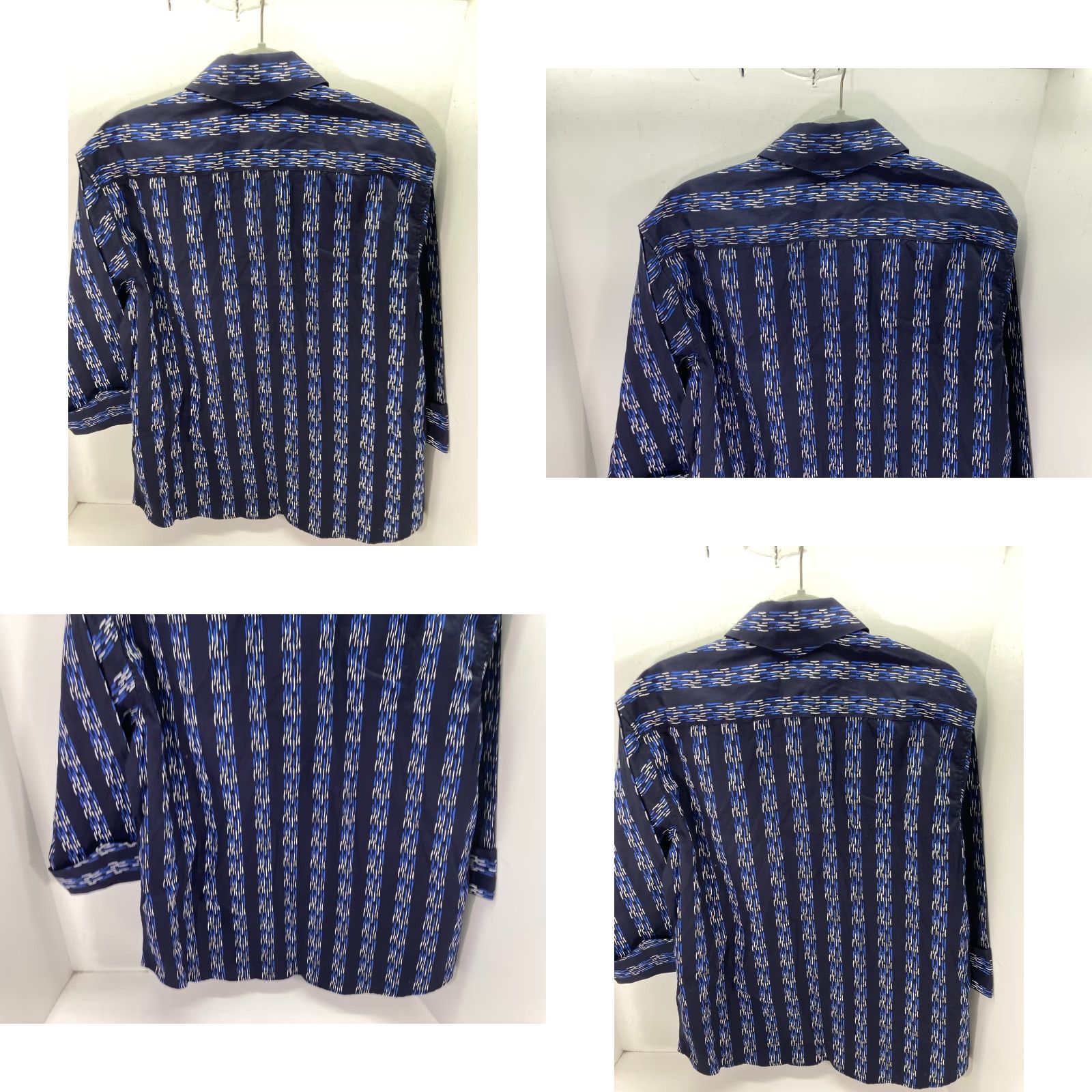 Vintage VINTAGE El General Western Button Up Shirt Mens XL Navy Linked Dash Stripe 3/4 Sleeve Size US XL / EU 56 / 4 - 8 Thumbnail