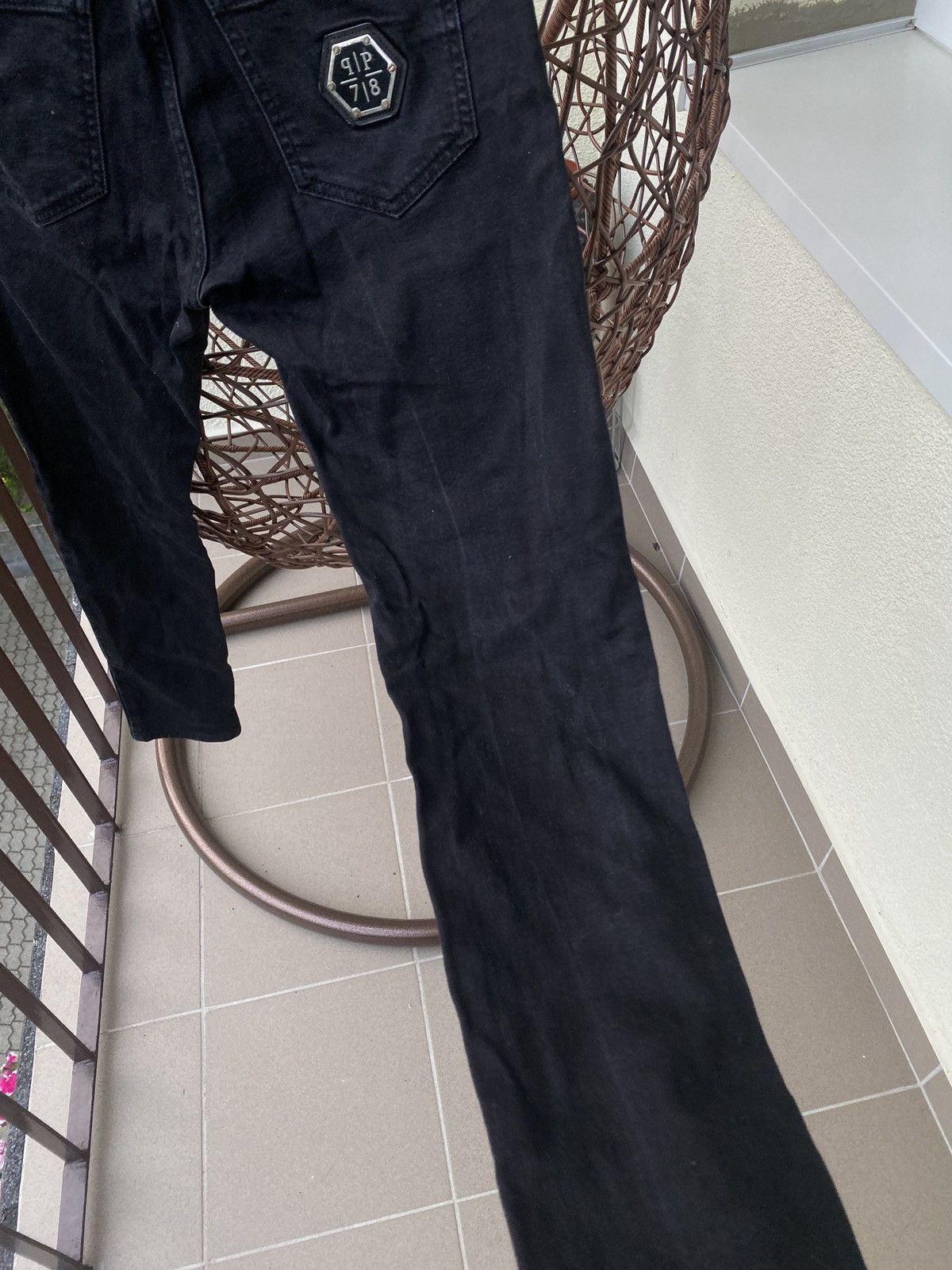 Other Luxury denim slim fit philipp plein logo on pocket drip jean Size US 31 - 11 Thumbnail
