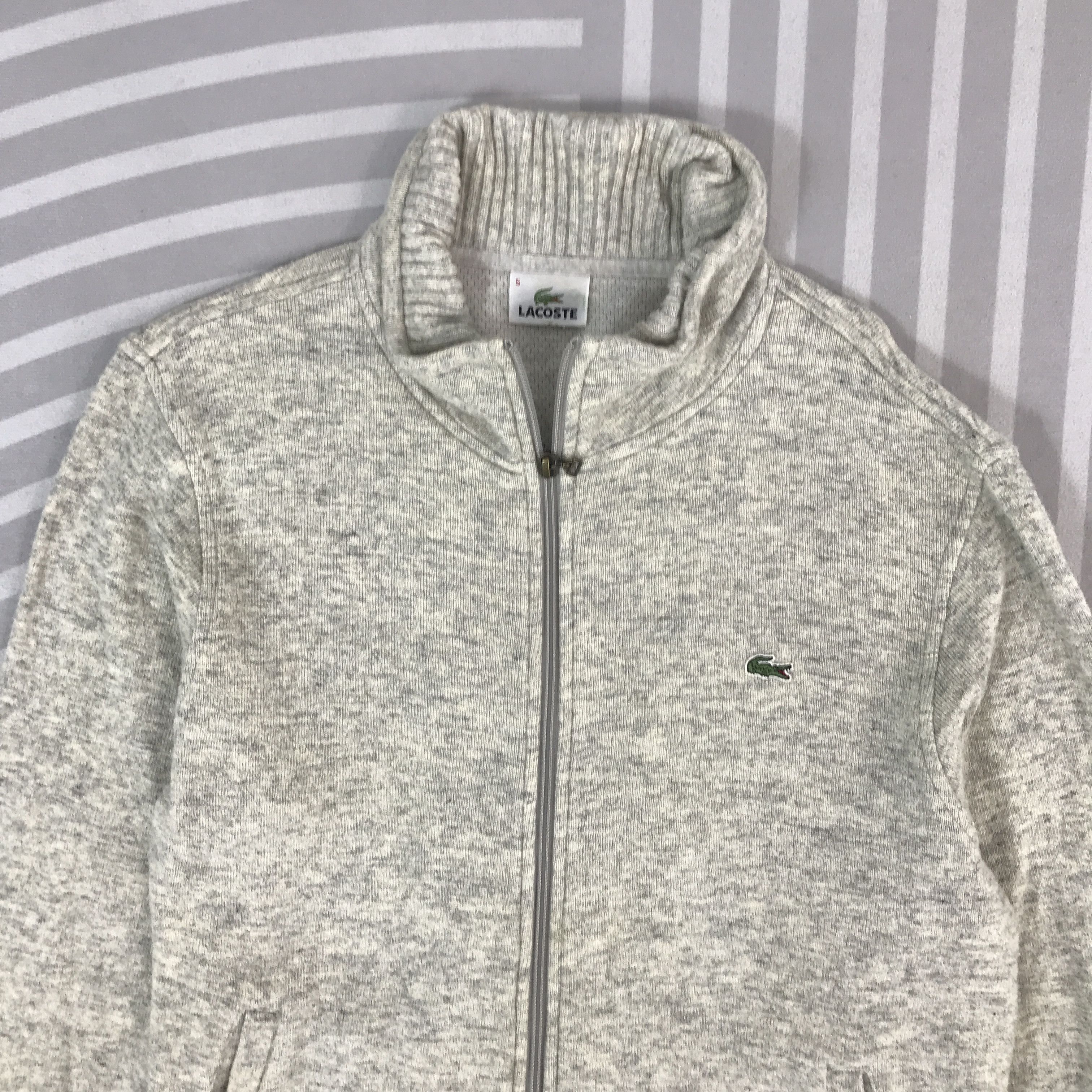 Japanese Brand × Lacoste Vintage Lacostle knitwear zipper Jacket Size US L / EU 52-54 / 3 - 2 Thumbnail
