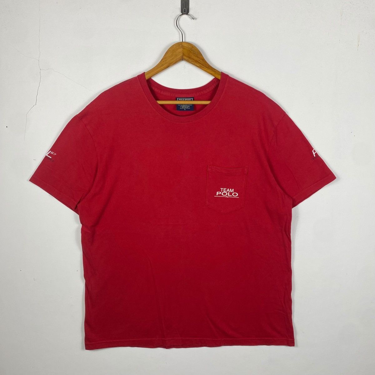 Polo Ralph Lauren Vintage 00s POLO SPORT By Ralph Lauren Team Polo Pocket Tee Size US L / EU 52-54 / 3 - 4 Thumbnail