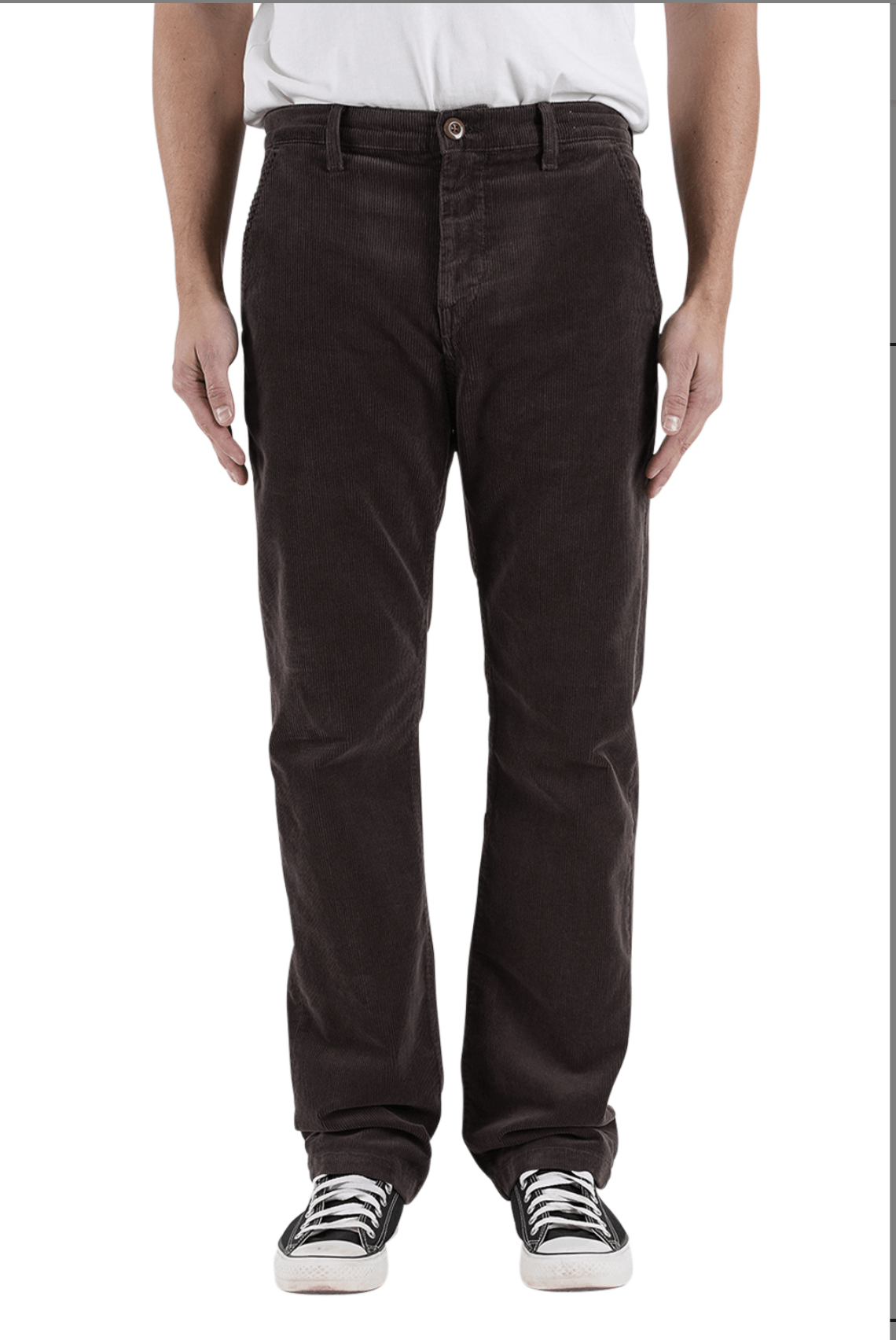 Hiroshi Kato Carob "Pipe" Straight Leg Stretch Cord Chino Size US 32 / EU 48 - 2 Thumbnail