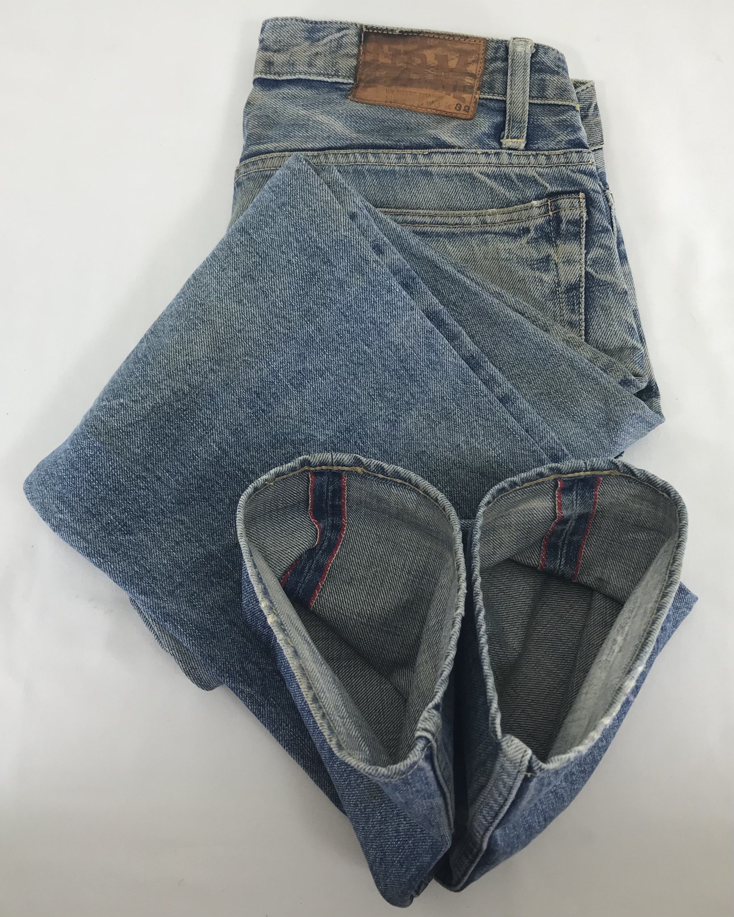 HOLLYWOOD RANCH MARKET Vintage 90s Blue Japan Hollywood Ranch Market Selvedge Jeans Size US 31 - 15 Thumbnail