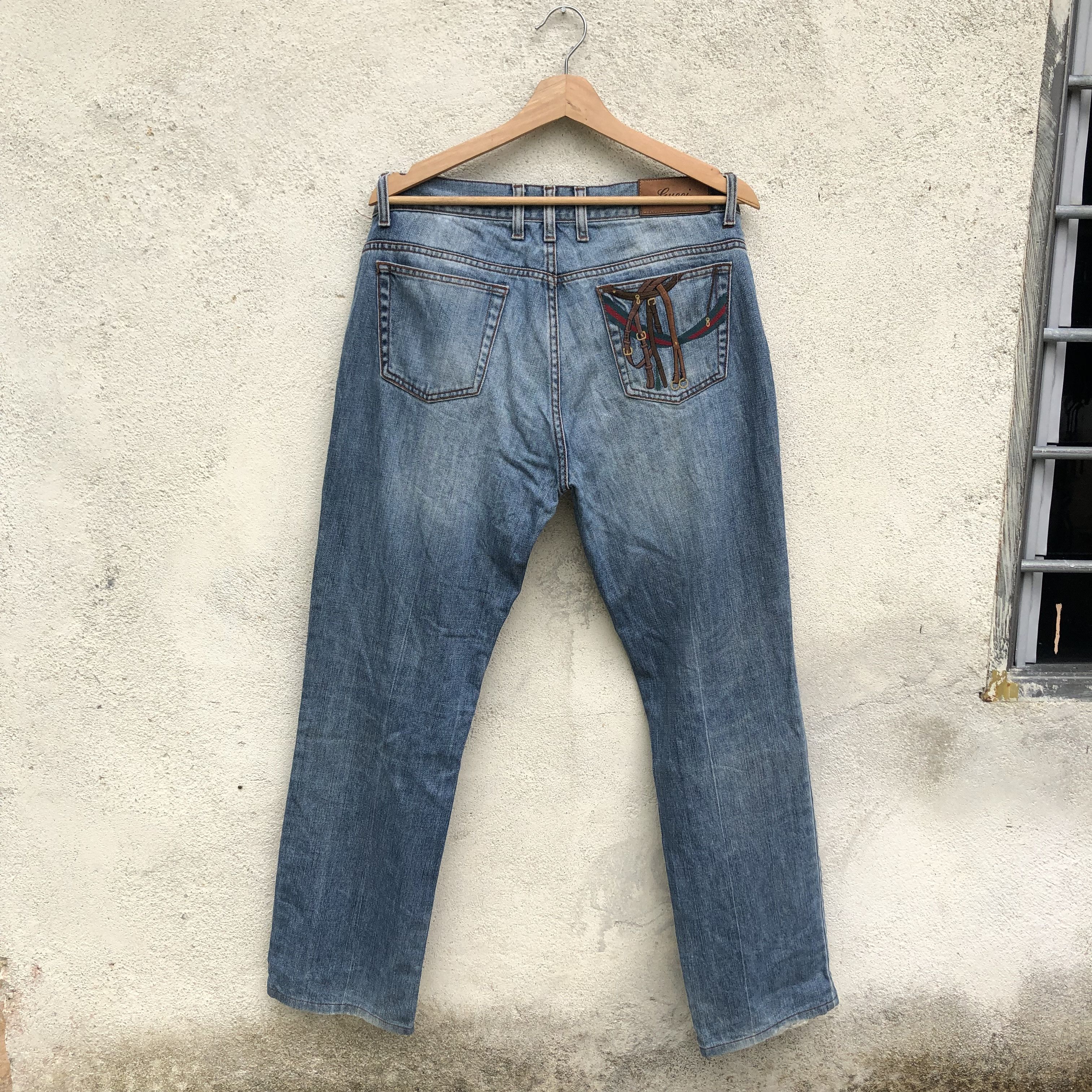 Gucci Gucci Embroided Logo Pocket Denim 🍒 Size US 36 / EU 52 - 2 Thumbnail