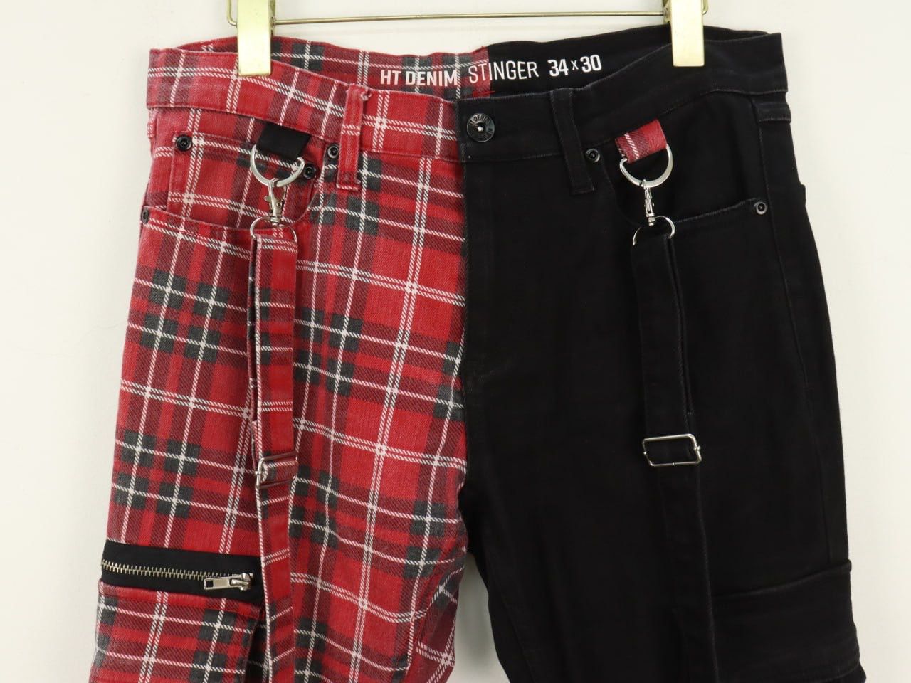 Japanese Brand Bondage Punk Tartan Plaid Hybrid Pant Size US 33 - 5 Thumbnail