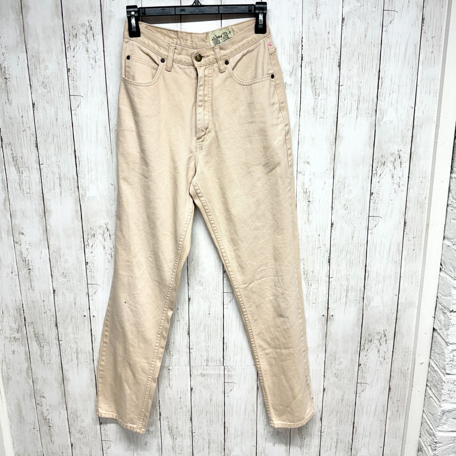Eddie Bauer Eddie Bauer Jeans 6 Cream Relaxed Straight Cotton 5-Pocket Size 28" / US 6 / IT 42 - 1 Thumbnail