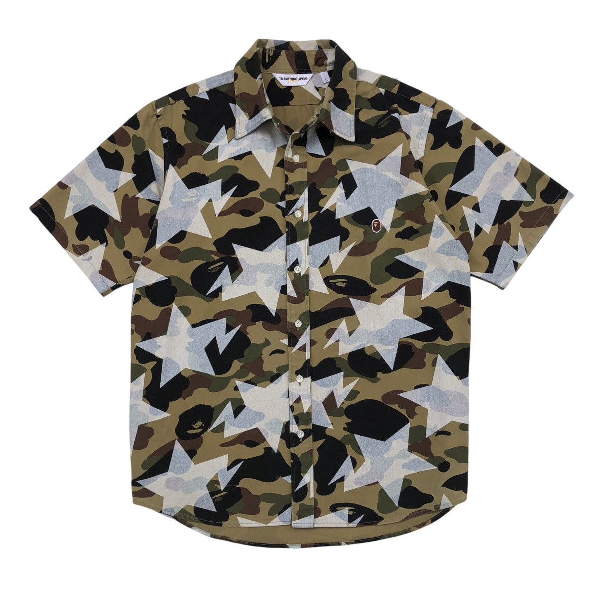 Bape OG BAPE STA 1st Camo Green Short Sleeve Size US L / EU 52-54 / 3 - 1 Thumbnail