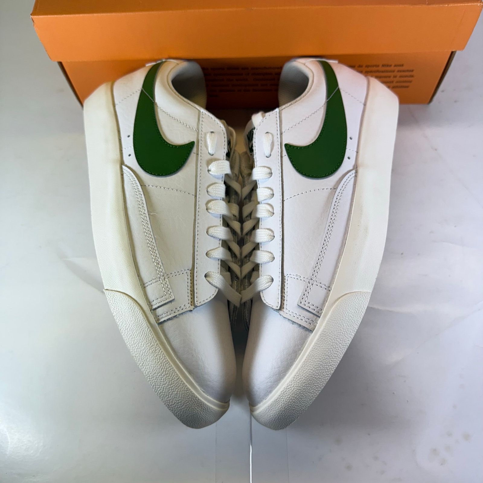 Nike Nike Blazer Low Leather White/Green CI6377-108 Size US 8.5 / EU 41-42 - 5 Thumbnail