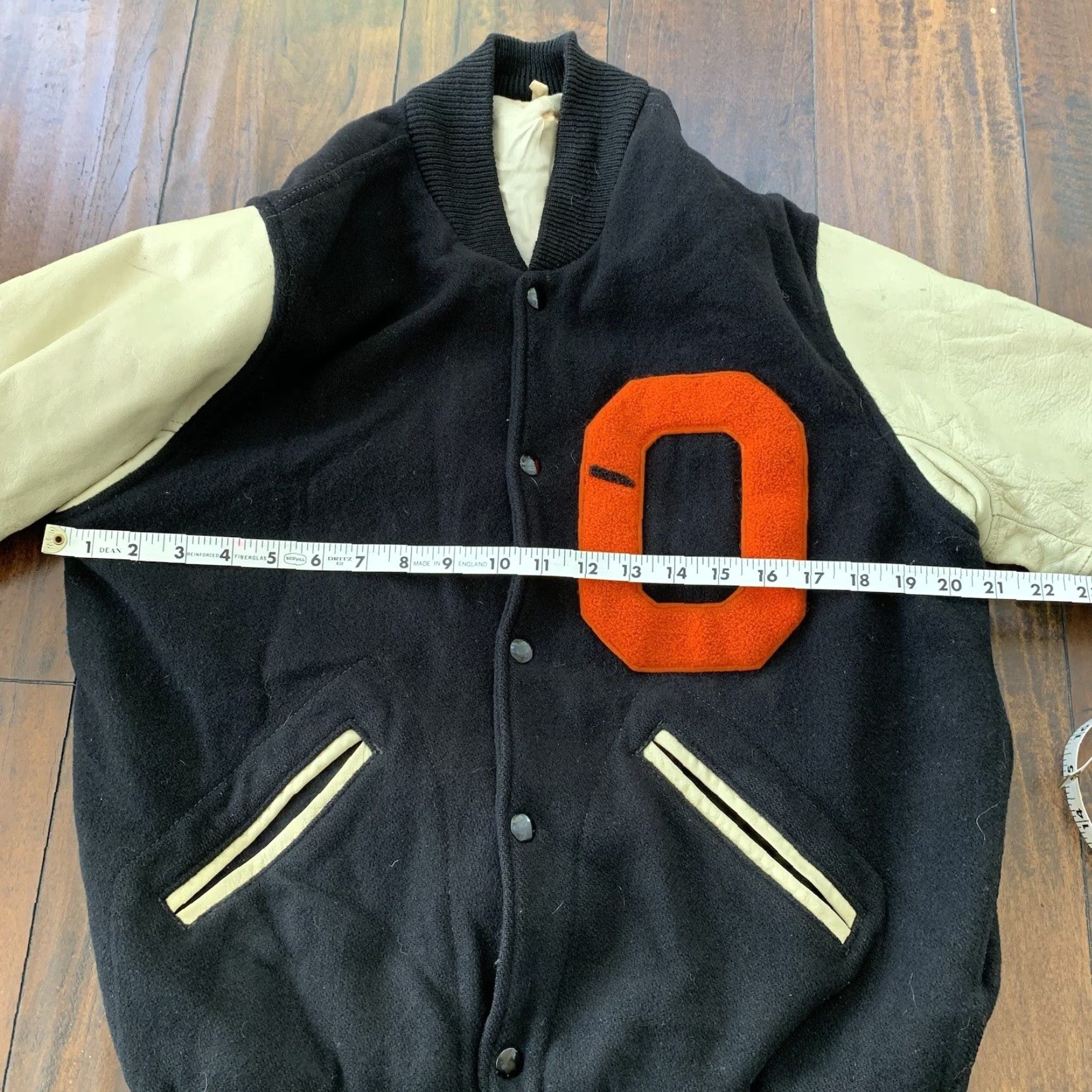 Vintage VINTAGE 50s Red Jacket Wool Letterman Varsity Jacket Black Men's L Size US L / EU 52-54 / 3 - 3 Thumbnail