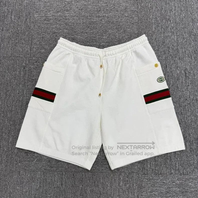 Gucci Embroidered Logo Shorts.