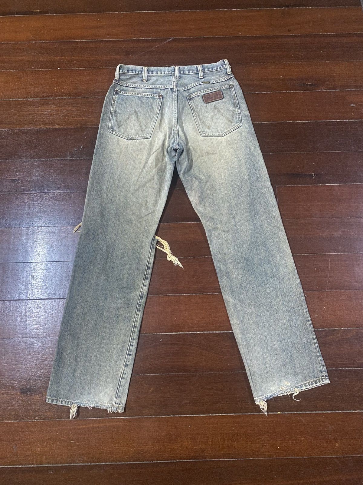 Wrangler VINTAGE WRANGLER DISTRESSED FADED JEANS PANTS selvedge rusty Size US 33 - 10 Thumbnail