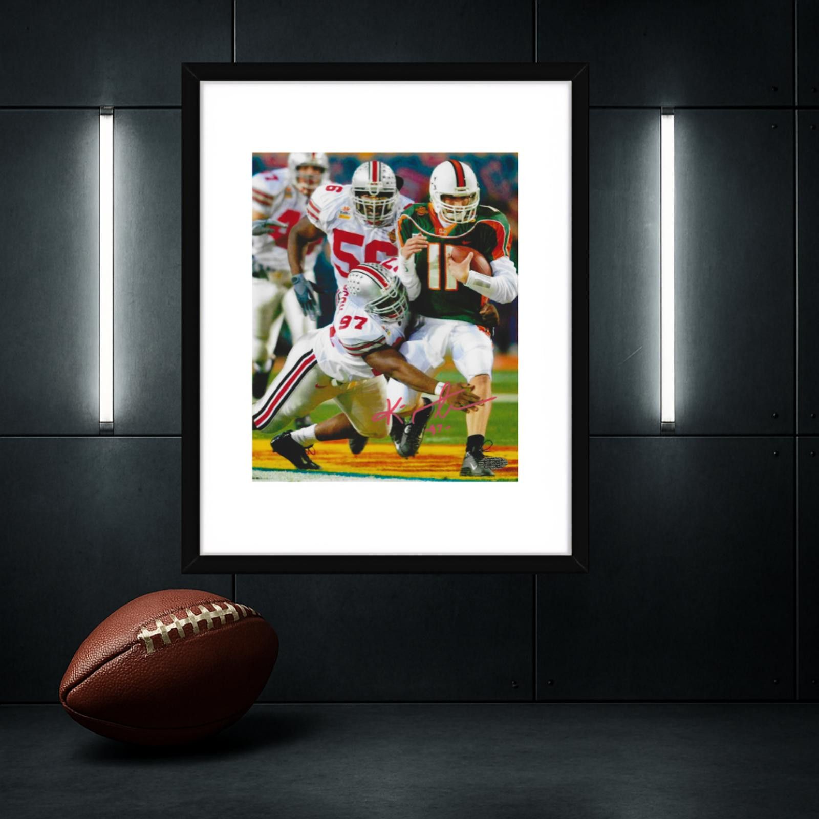 Other Kenny Peterson AUTOGRAPHED 8X10 PHOTO COA OHIO State W/Frame Size ONE SIZE - 1 Thumbnail
