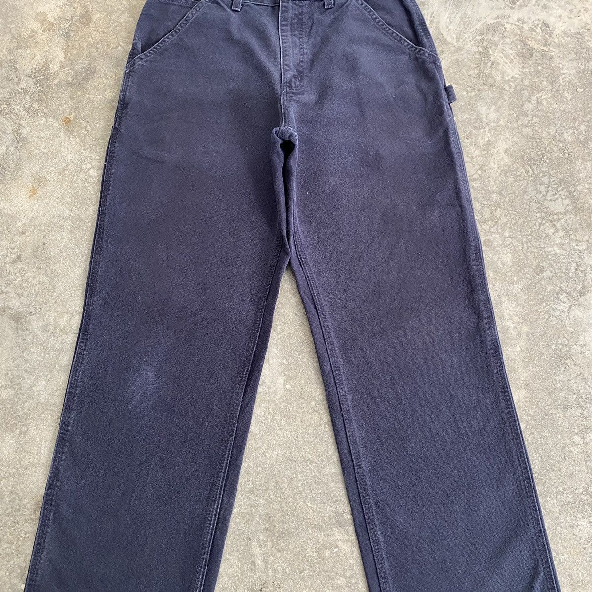 Carhartt Size 30x30.5 VTG Carhartt Midnight Blue Carpenter Work Pants Size US 30 / EU 46 - 4 Thumbnail