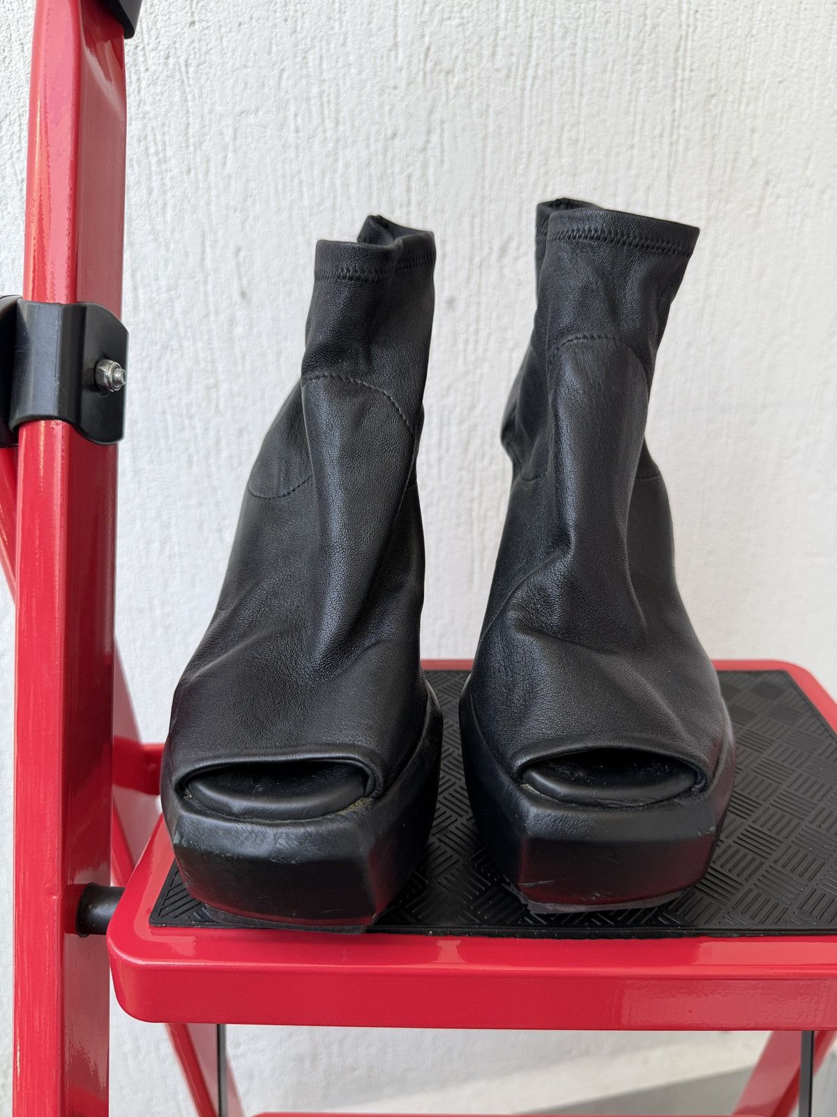 Cinzia Araia 🕷️❤️Peep toe platform boots like rick owens or ann D Size US 8 / IT 38 - 9 Thumbnail