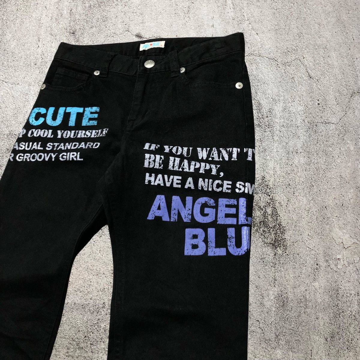 Angel Blue 2000s Angel Blue Cute Girls Denim Jeans Pants Black Lgb Size US 26 / EU 42 - 4 Thumbnail