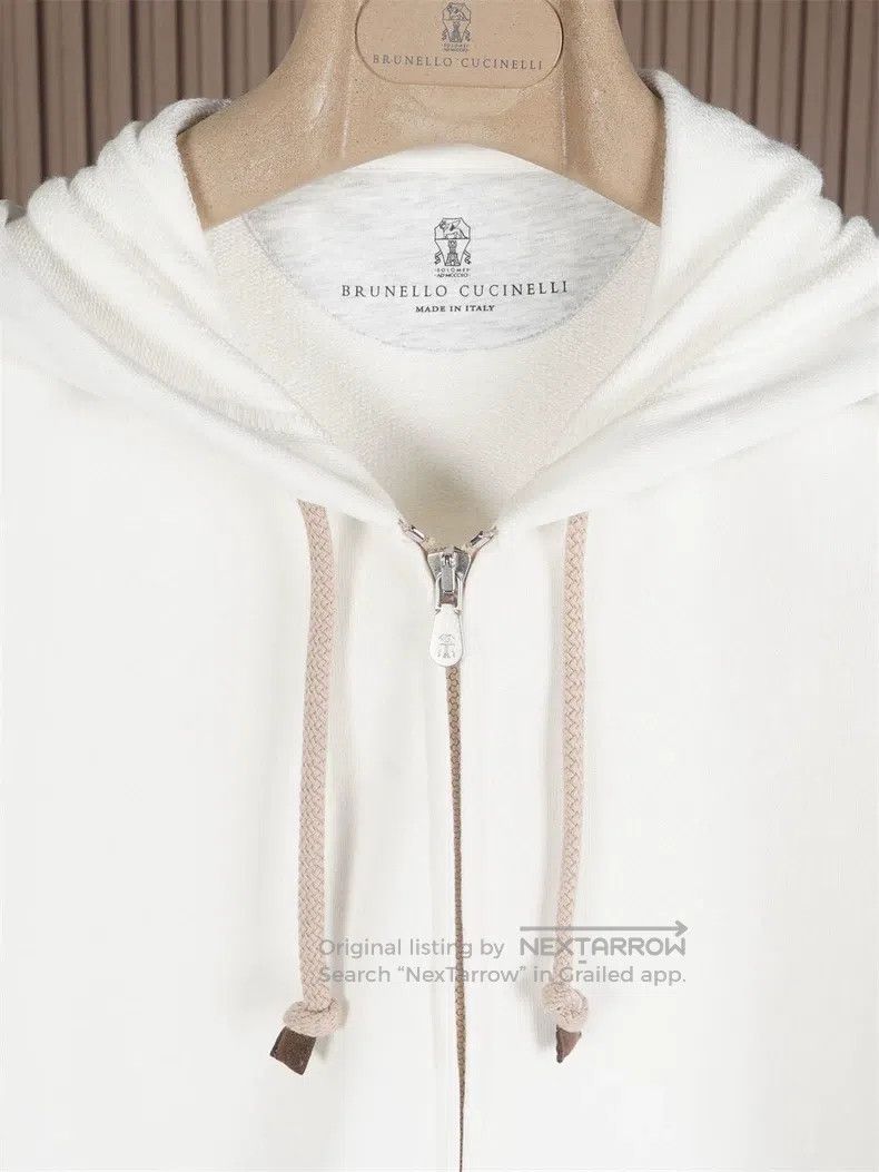 Brunello Cucinelli Brunello Cucinelli Men's Sea Island Cotton Hooded Sport Ja Size US S / EU 44-46 / 1 - 6 Thumbnail