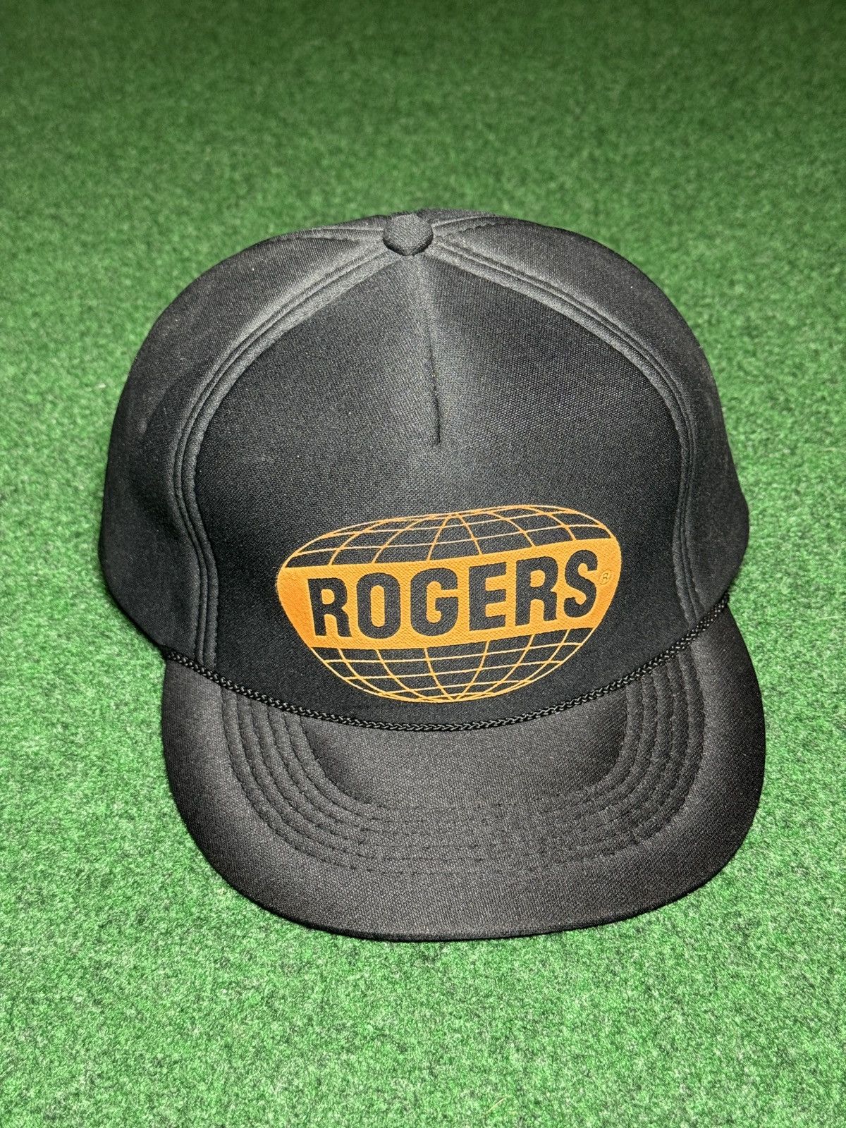 Vintage Rogers Vintage Black Trucker Foam 90s Double Snapback Hat Size ONE SIZE - 1 Thumbnail
