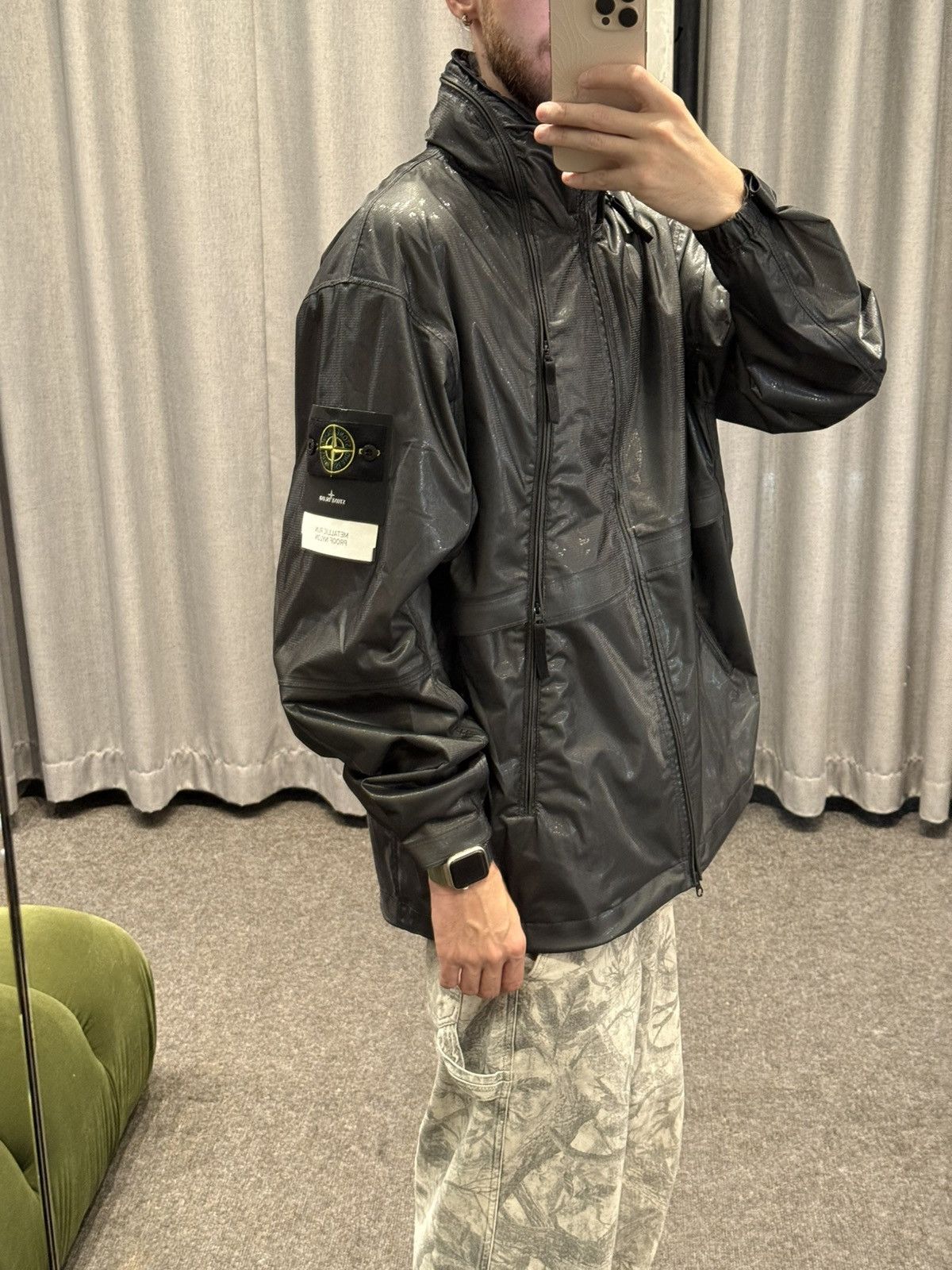 Stone Island 💎Stone Island 💎 Metallic Run Proof Nylon Jacket (XL) 💥 Size US XL / EU 56 / 4 - 14 Thumbnail