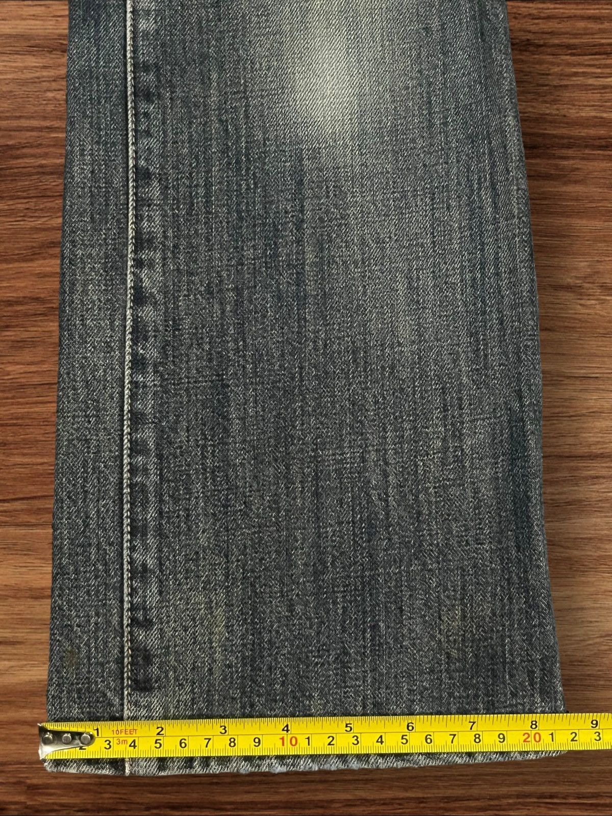Japanese Brand Vintage Japanese Brand Faded Dark Blue Distressed Flare Jean Size US 28 / EU 44 - 13 Thumbnail