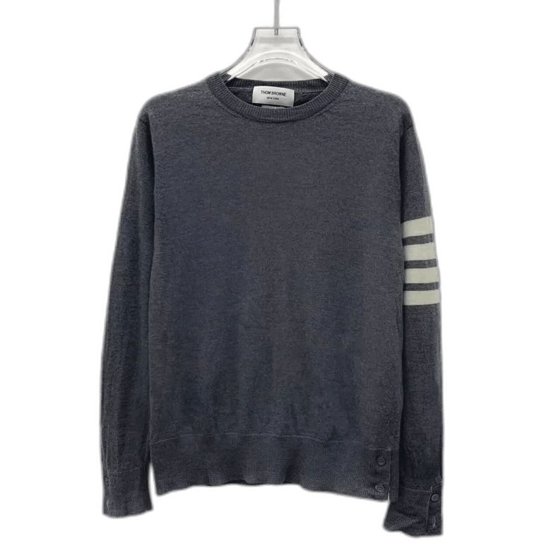 Thom Browne Thom Browne Gray Classic Wool Knit Sweater-yf Size US M / EU 48-50 / 2 - 1 Thumbnail