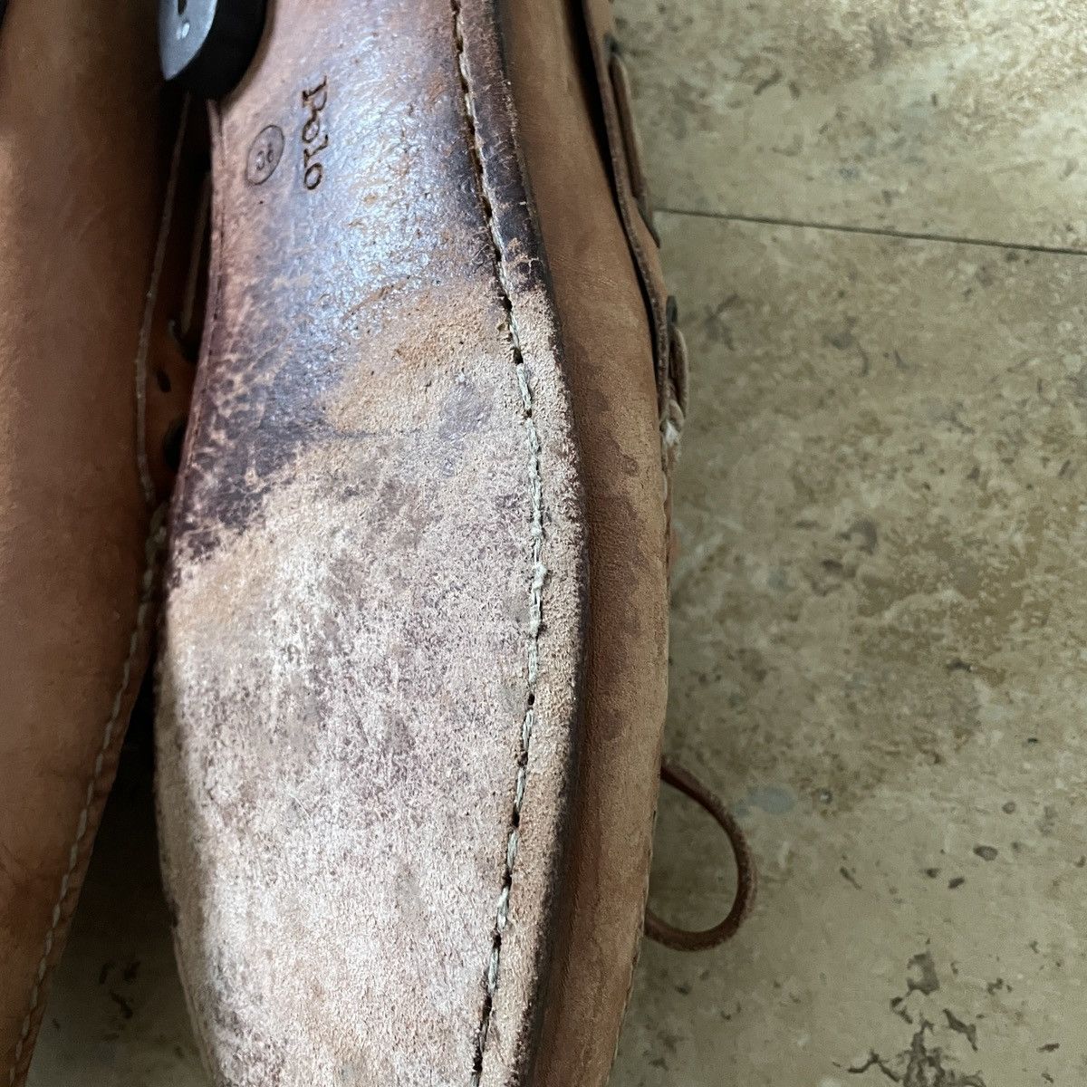 Polo Ralph Lauren Polo Ralph Lauren light brown leather boat shoe loafers Size US 9 / EU 42 - 5 Thumbnail