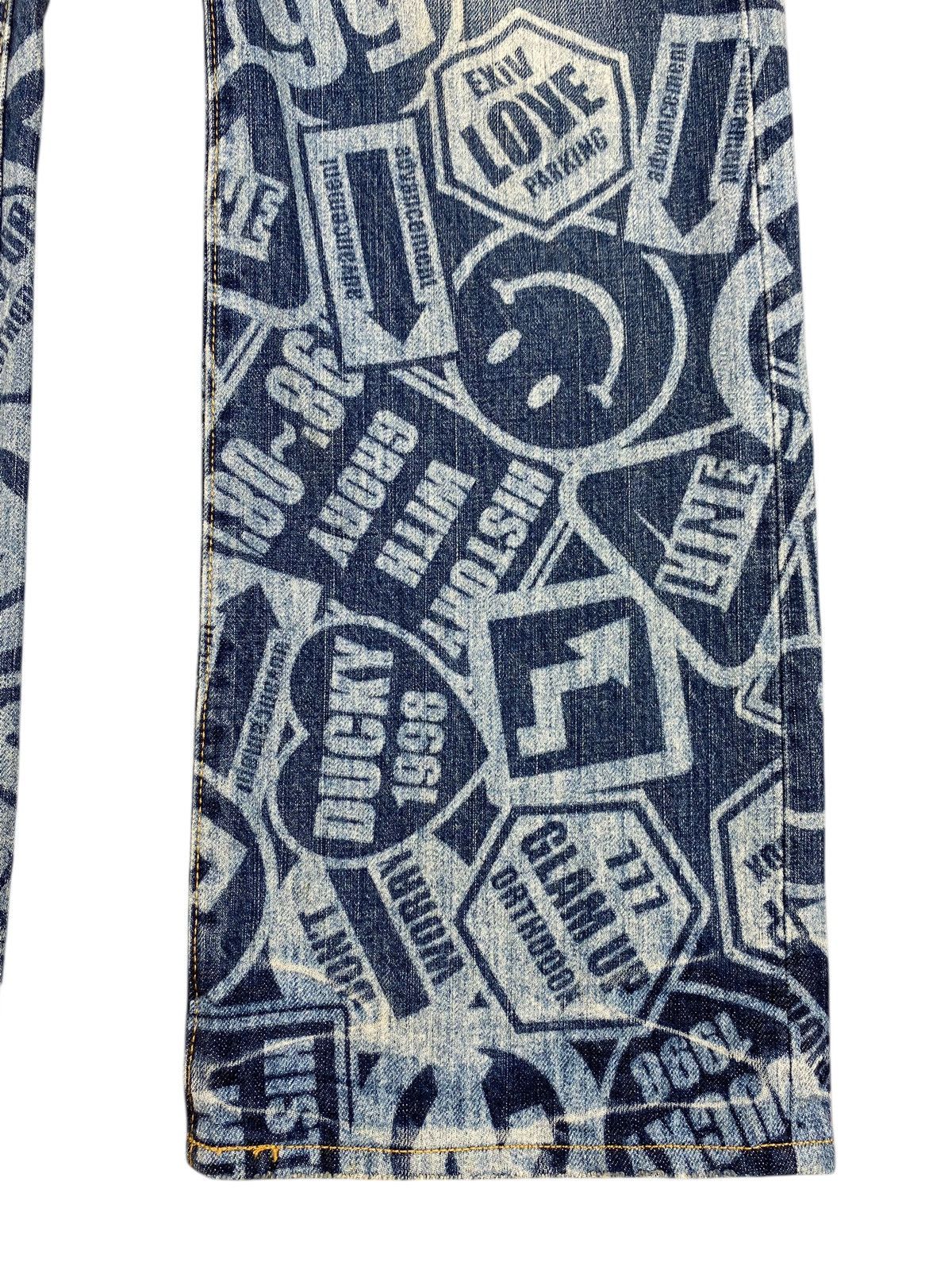 Japanese Brand Y2K 2000’s CO&LU “Stamp Print” Denim Size US 32 / EU 48 - 8 Thumbnail