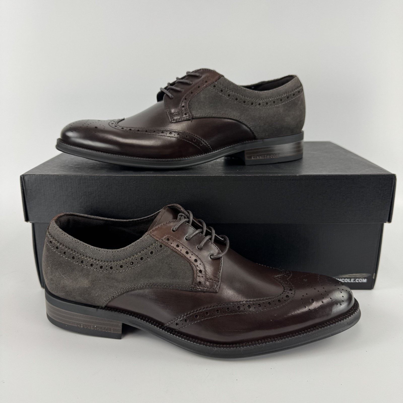 Kenneth Cole Kenneth Cole New York Brock Wing Tip Dress Shoes Size US 7.5 / EU 40-41 - 1 Thumbnail