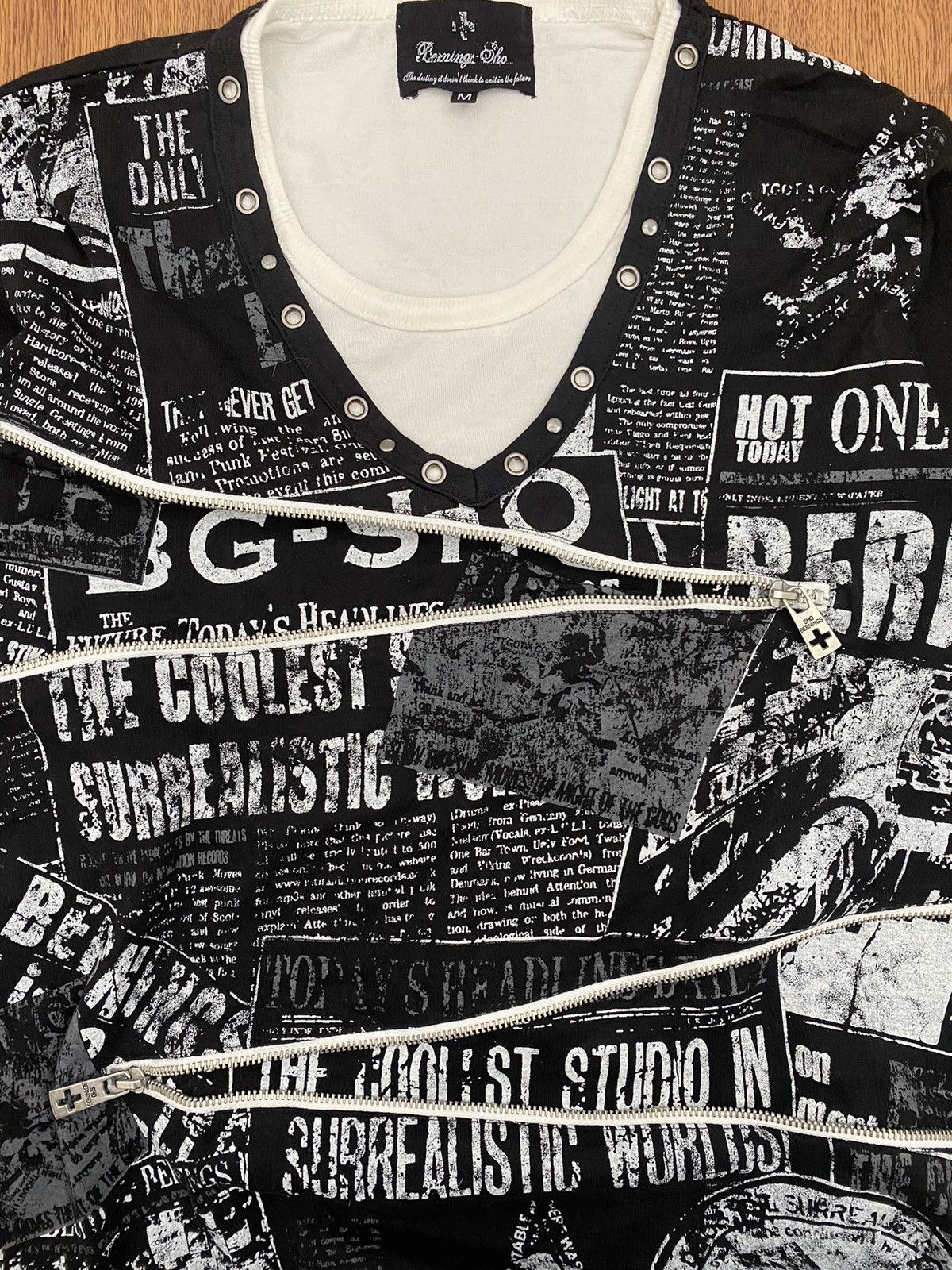 If Six Was Nine Berning Sho zipper punk tee Size US M / EU 48-50 / 2 - 5 Thumbnail