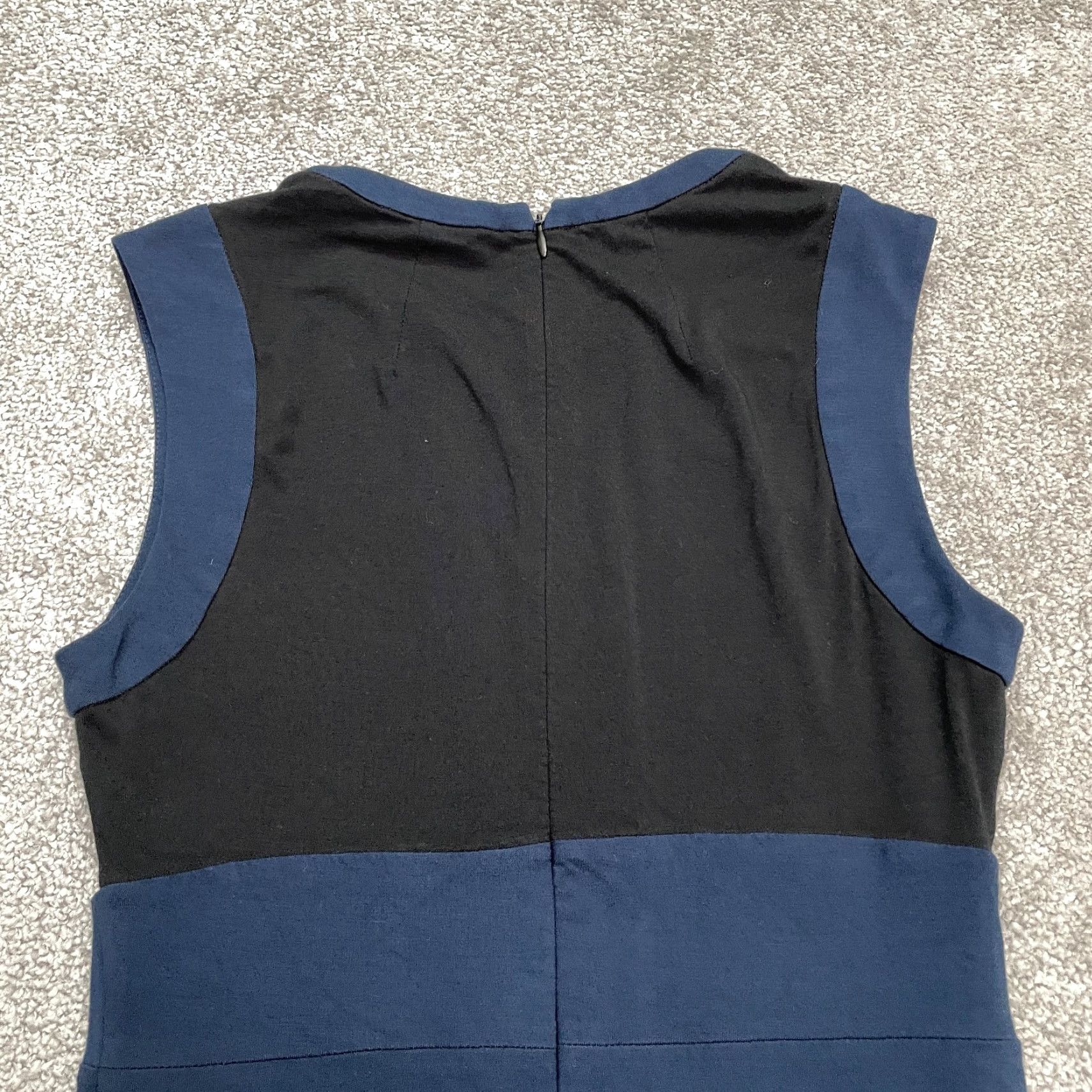 Diane von Furstenberg VINTAGE Diane von Furstenberg DVF Midi Sheath Dress Womens 4 Black Blue Sleeveless Casual Spring Summer Size S / US 4 / IT 40 - 3 Thumbnail