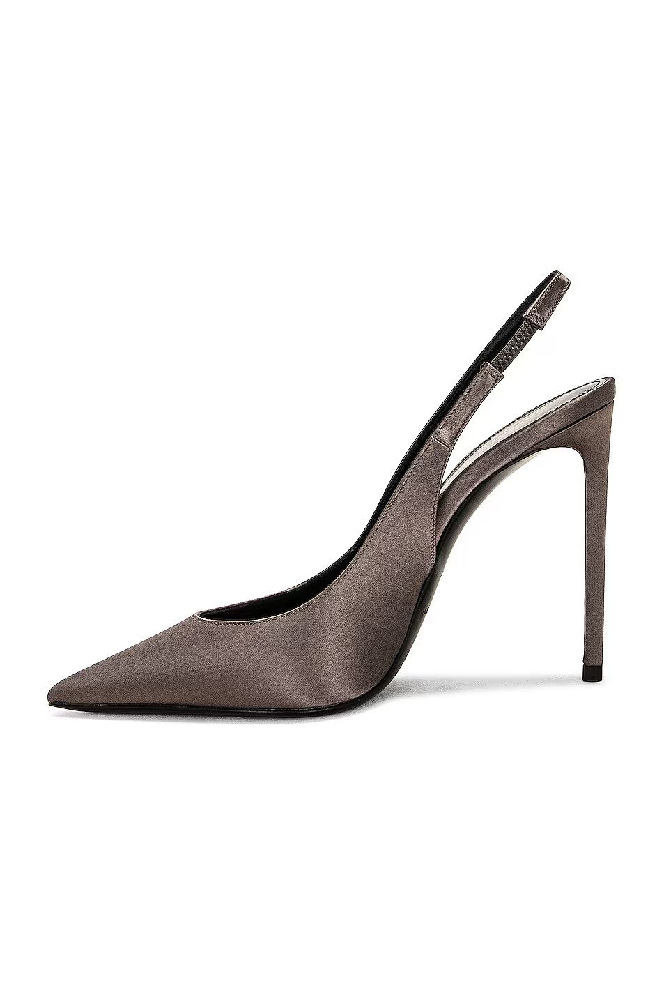 Saint Laurent Paris o1bcso1str1124 Zoe Slingback Pumps in Storm Grey Size US 8 / IT 38 - 4 Thumbnail