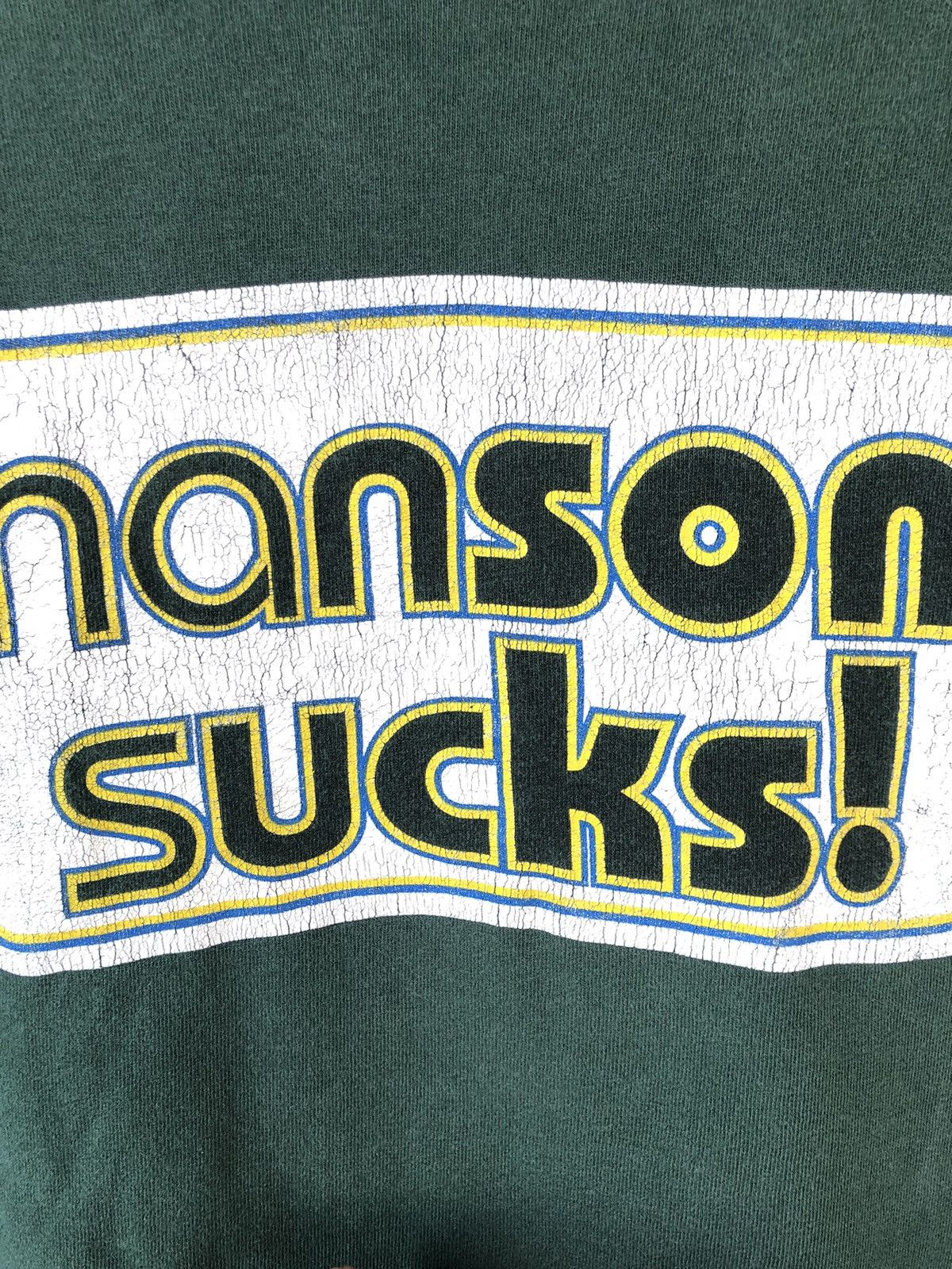 Band Tees × Vintage Vintage 90s Hanson Sucks Band Tee Cut Sleeve Size US L / EU 52-54 / 3 - 5 Thumbnail