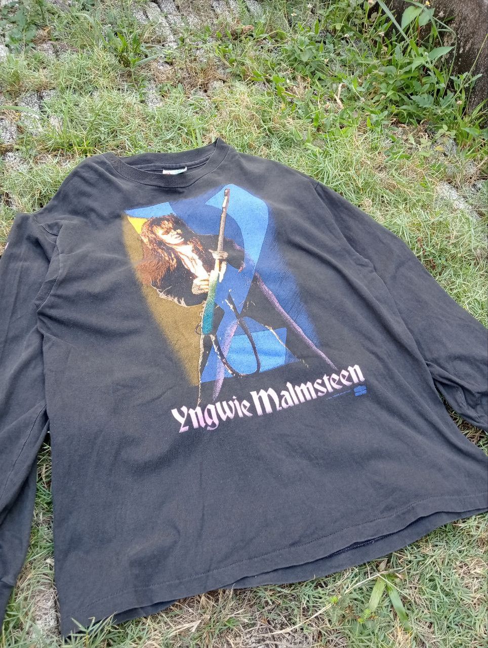 Band Tees Vintage 90s Yngwie Malmsteen The Seventh Sign Tees Size US L / EU 52-54 / 3 - 3 Thumbnail