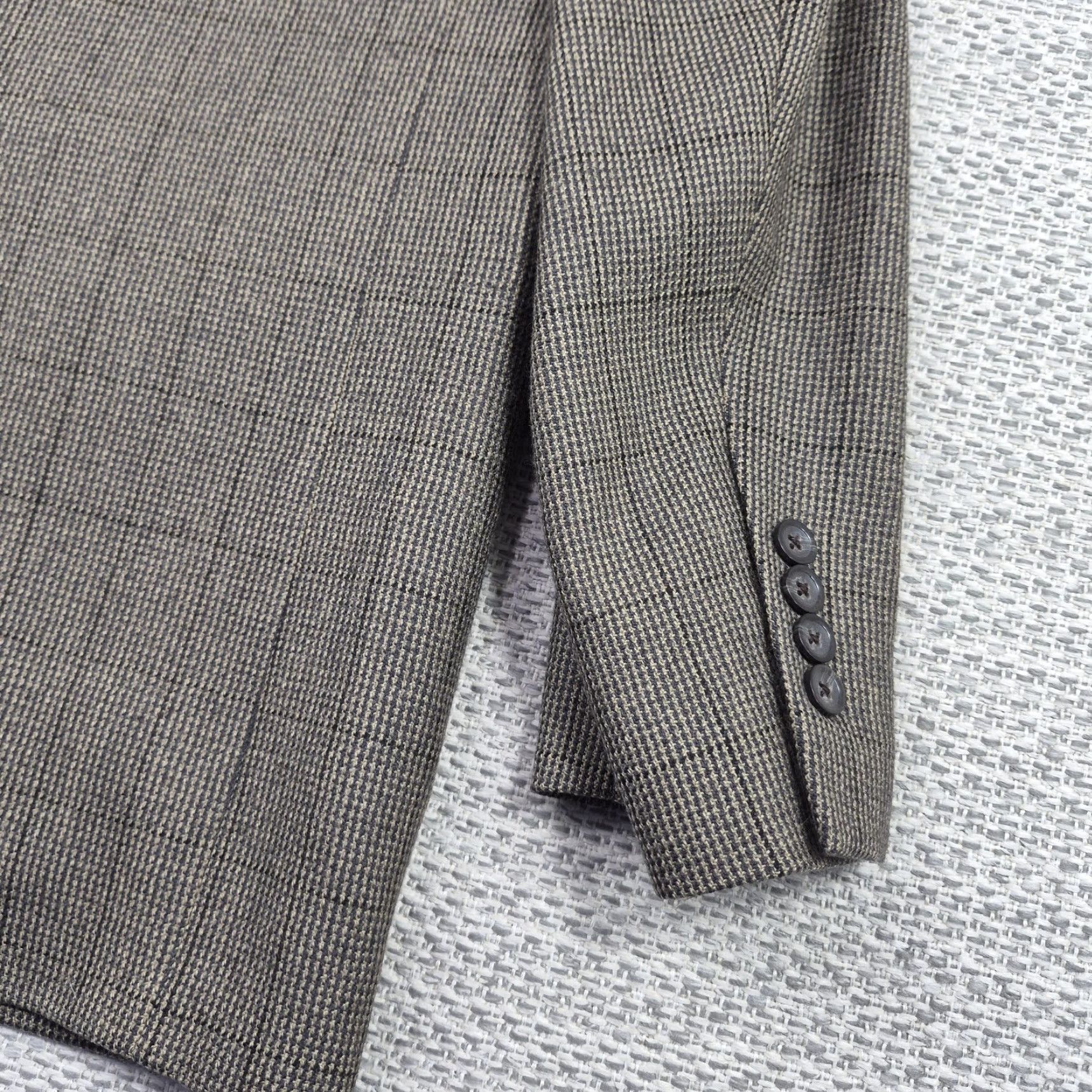 Oscar De La Renta Oscar de la Renta Blazer Mens 38R Wool Cashmere Check Tweed Sport Coat Size 38R - 4 Thumbnail