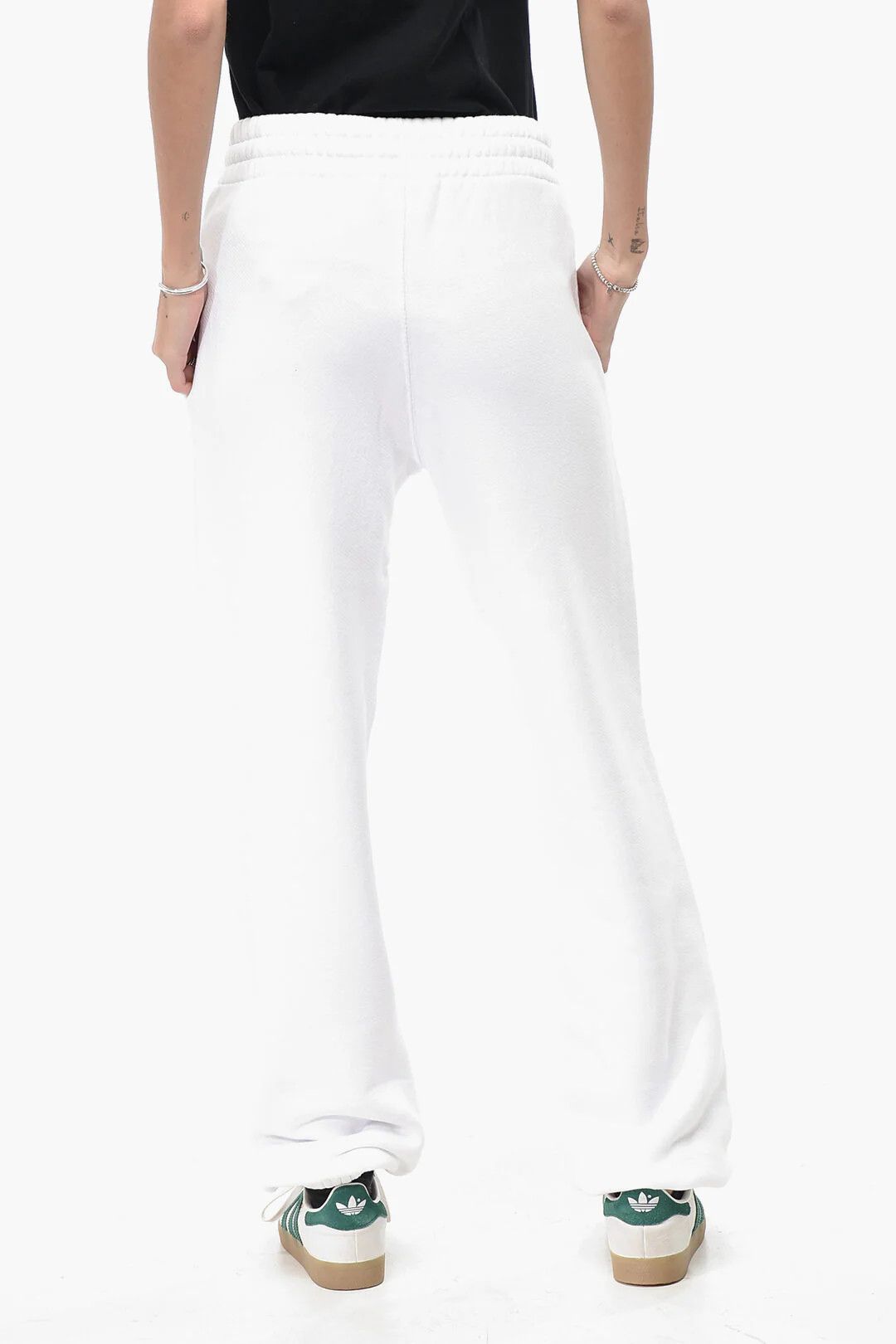 Off-White og1mm0426 Brushed Cotton Joggers in White Size 30" / US 8 / IT 44 - 2 Thumbnail
