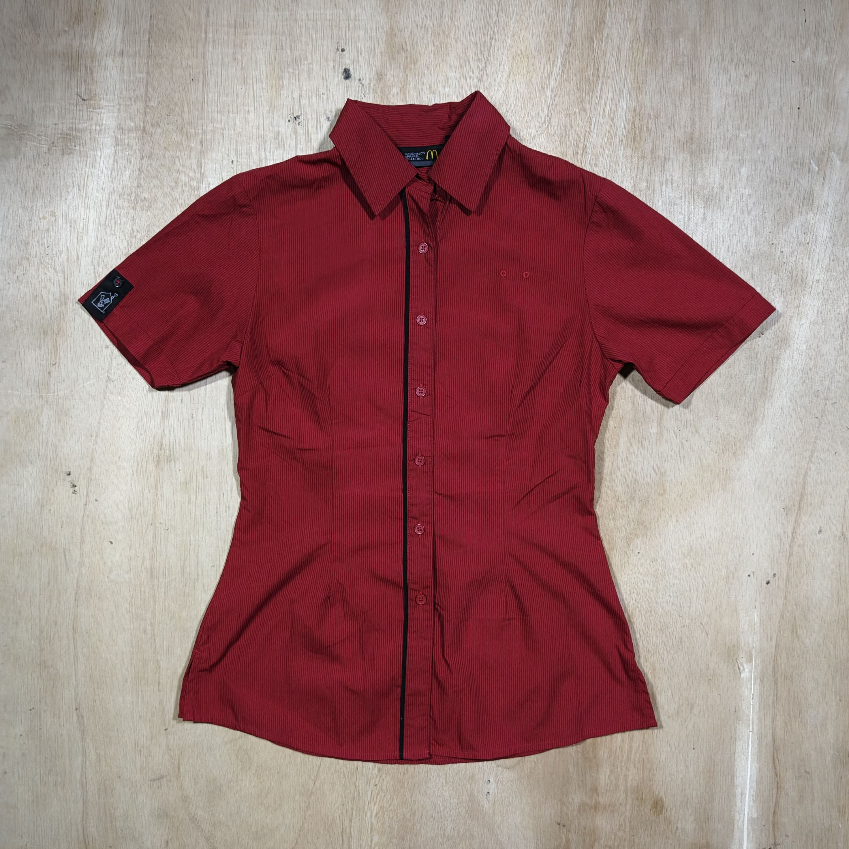 Other McDonald's Apparel Collection Red Pinstripe Uniform Shirt Size L / US 10 / IT 46 - 1 Thumbnail