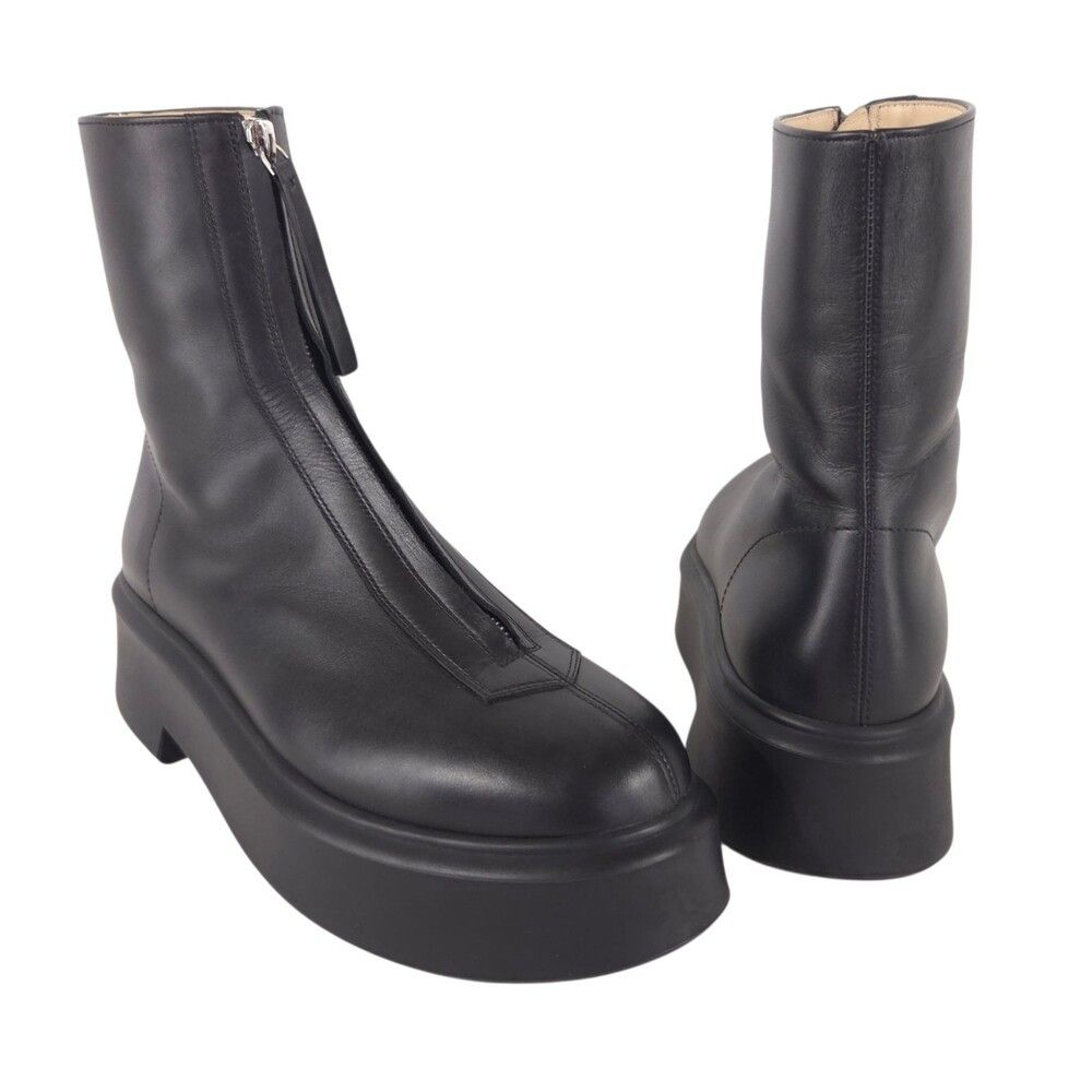 The Row The Row Zipped Boot I US 10 IT 40 Womens Black Leather Ankle Size US 10 / IT 40 - 1 Thumbnail