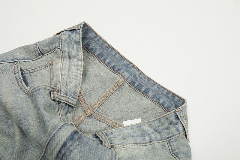 Jean American retro washed blue straight-leg flared jeans for men Size US 32 / EU 48 - 4 Thumbnail