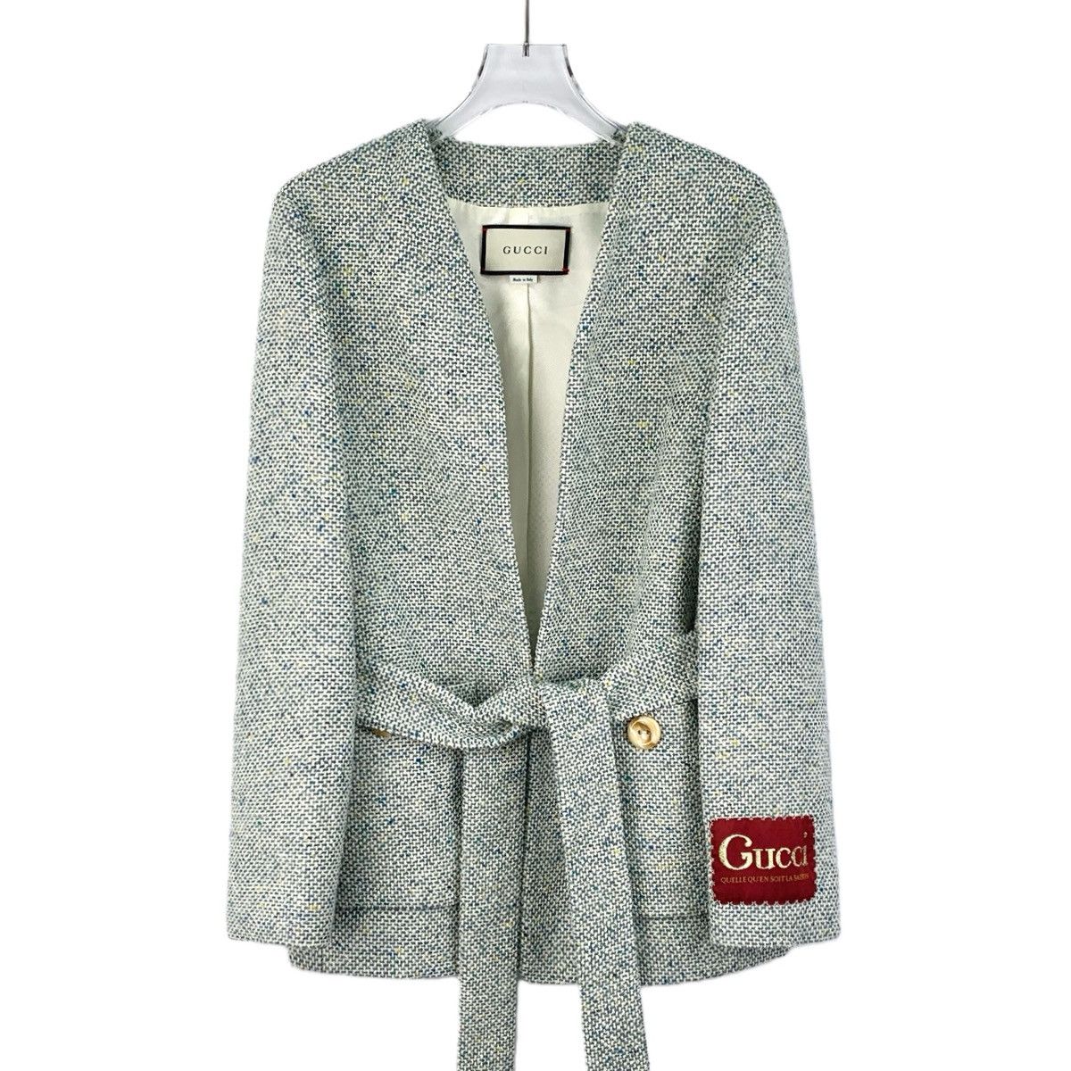 Gucci Gucci Light Green Cotton Woven Tweed Suit K26WX Size L / US 10 / IT 46 - 1 Thumbnail