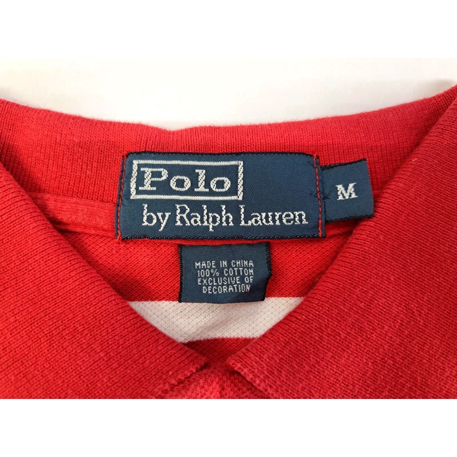 Ralph Lauren Ralph Lauren Polo Shirt Men's Short Sleeve Red/White Striped Polo M Size US M / EU 48-50 / 2 - 3 Thumbnail