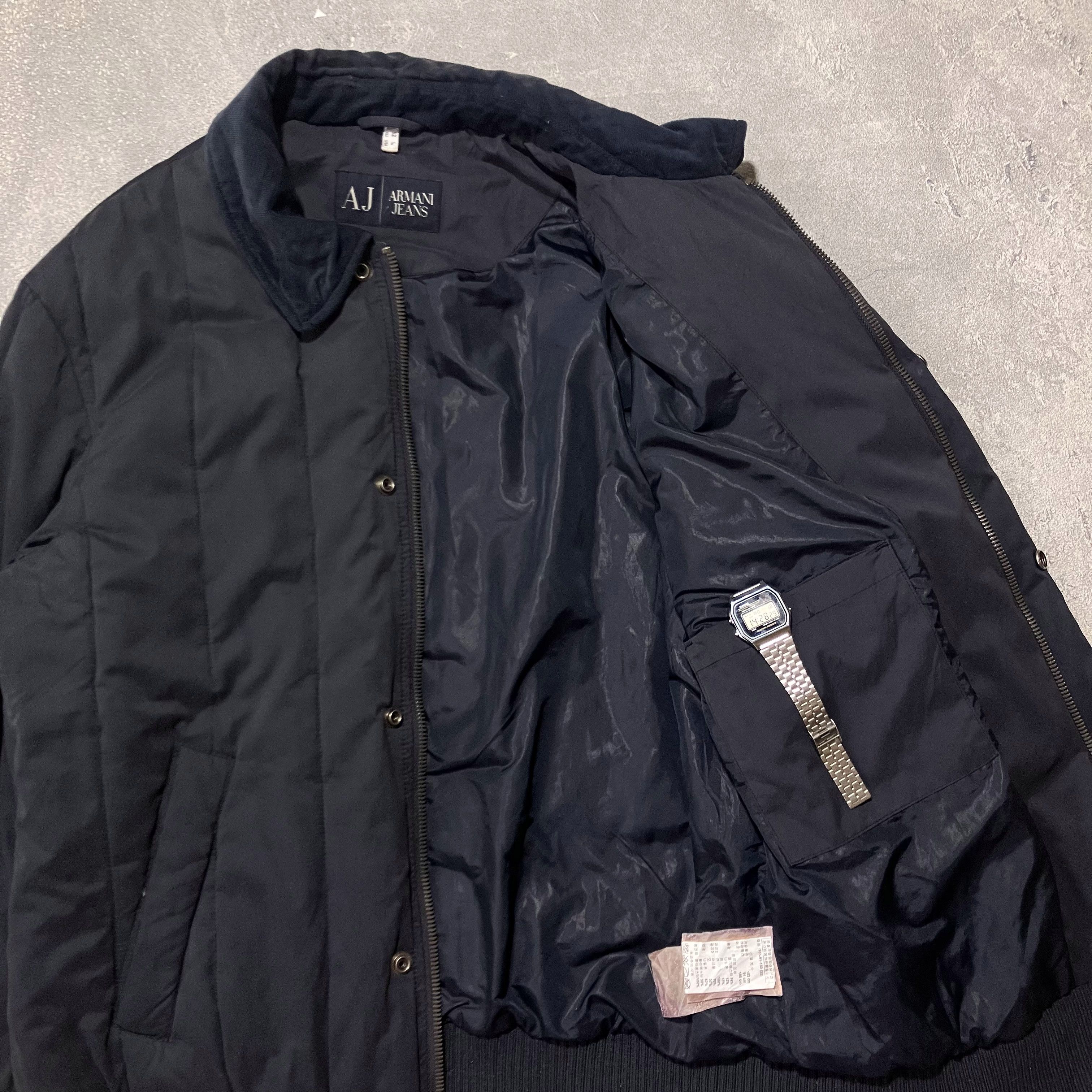 Giorgio Armani Armani Jeans vintage corduroy collar navy blousons Size US L / EU 52-54 / 3 - 3 Thumbnail