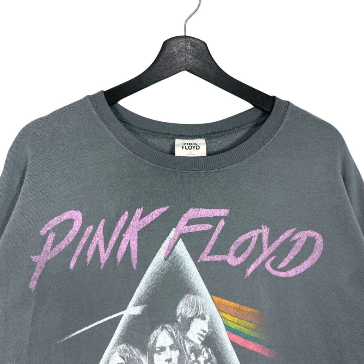 Pink Floyd Vintage Pink Floyd Cropped Sweatshirt Big Logo Band Rock Tee Size L / US 10 / IT 46 - 7 Thumbnail