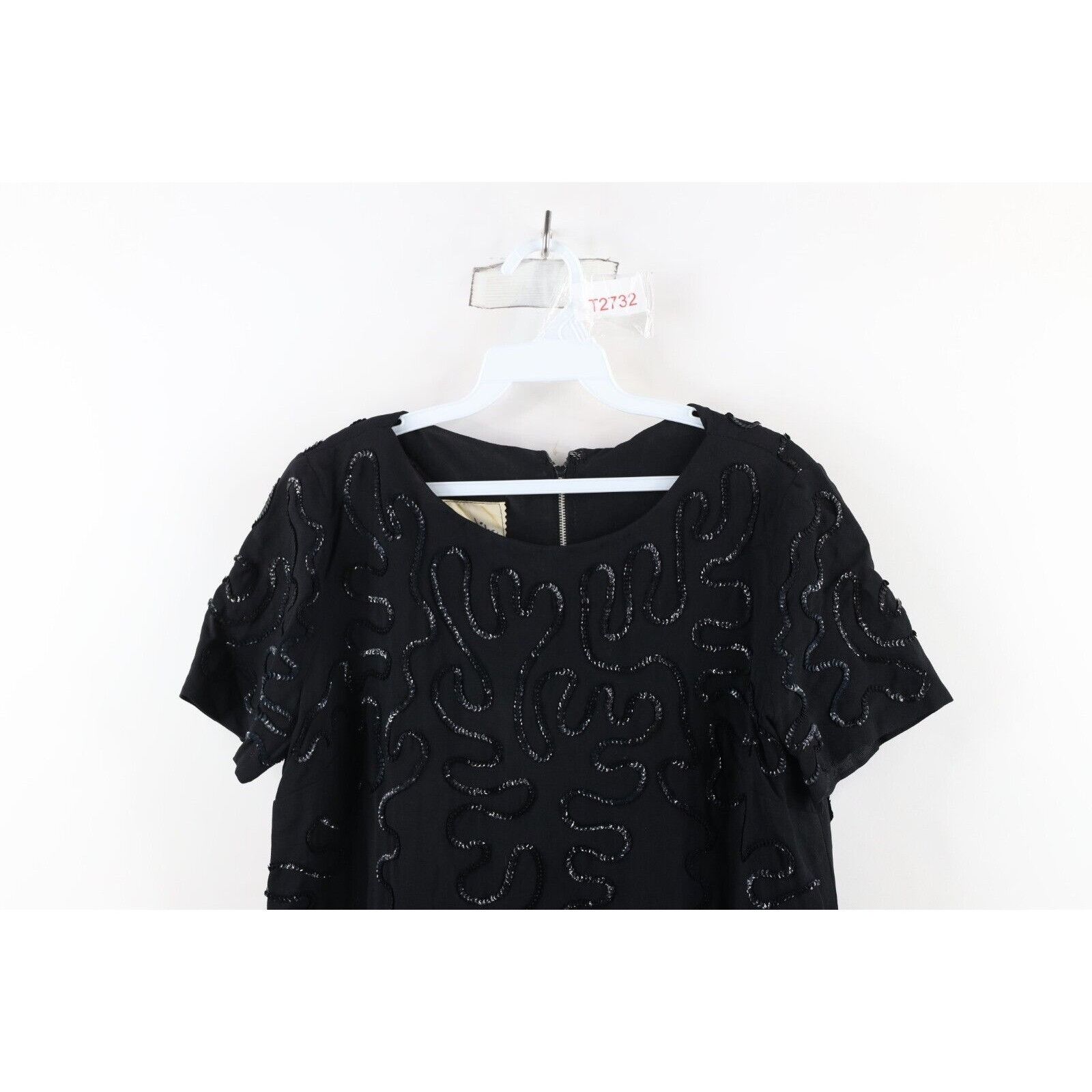 Vintage Vintage 60s 70s Rockabilly Distressed Sequined Dress Size M / US 6-8 / IT 42-44 - 2 Thumbnail