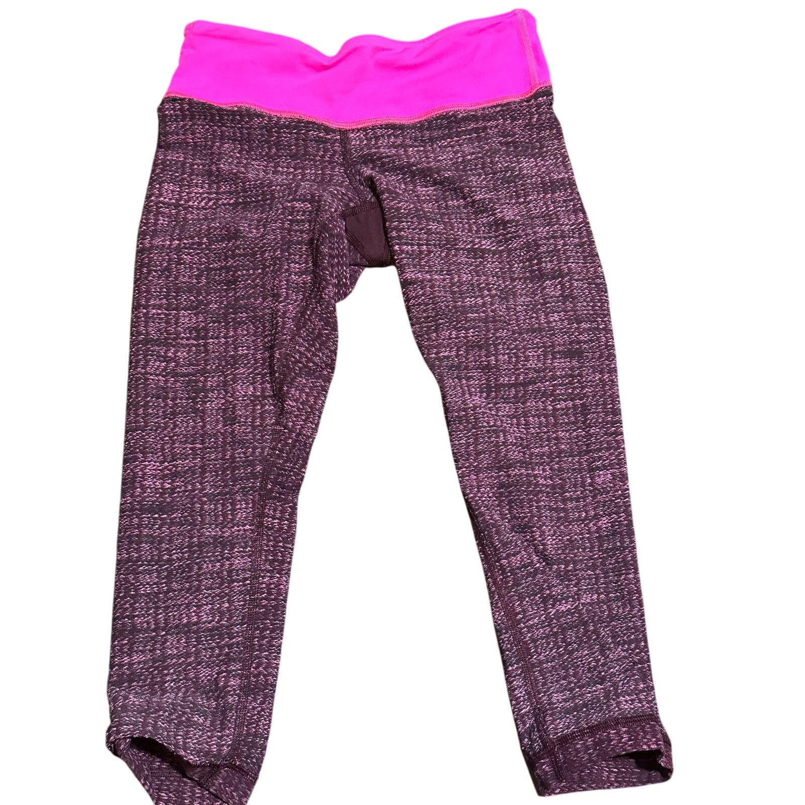 Lululemon Lululemon Wunder Under Crop Ziggy Wee August Glo Raspberry Size 26" / US 2 / IT 38 - 1 Thumbnail