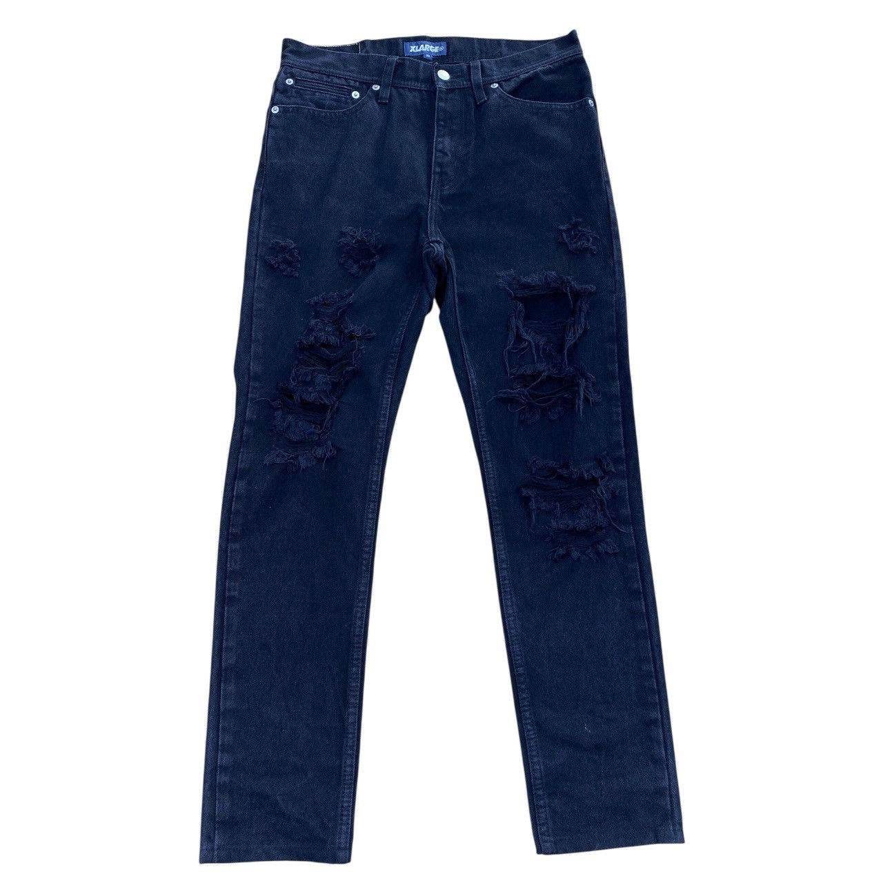 Xlarge Black Japanese X-Large Distress Style Jeans Size US 31 - 1 Thumbnail