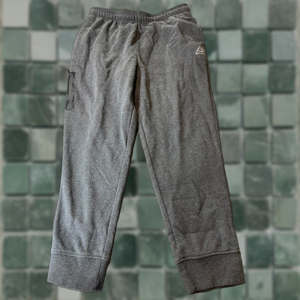 Reebok VINTAGE Reebok Pants Adult Mens XL Gray Sweatpants Stretch Waist Size US 36 / EU 52 - 1 Thumbnail