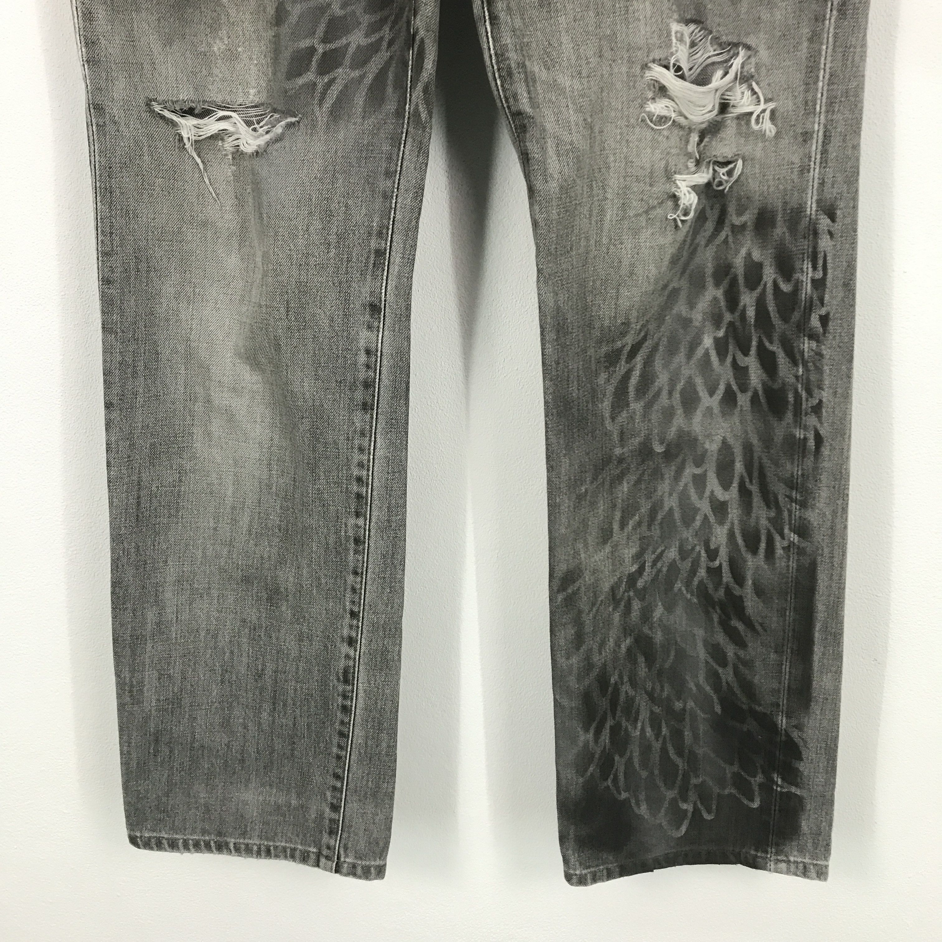 Edwin × Japanese Brand Rare Edwin 503 regular Style distressed jeans pants Size US 32 / EU 48 - 5 Thumbnail