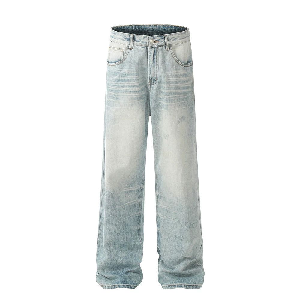 Vintage Men's trendy high street washed loose distressed jeans Size US 32 / EU 48 - 1 Thumbnail